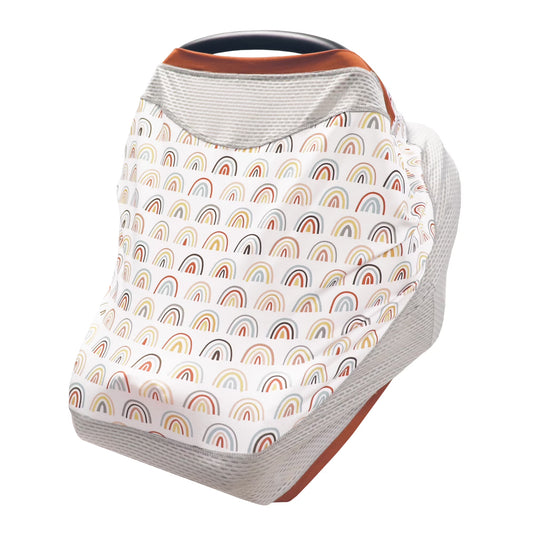 Boppy 4 and More Multi-Use Cover, Spice Rainbow Arches, Quick-Dry UPF 50+ Breathable Mesh