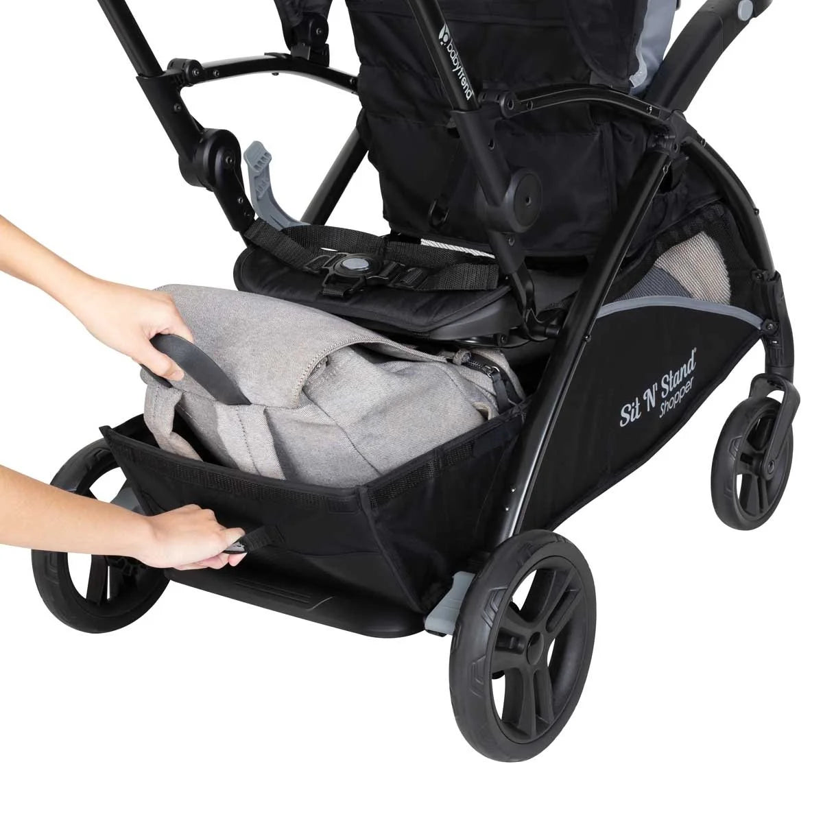 Baby Trend Sit N' Stand 5-In-1 Shopper Stroller, Kona Black