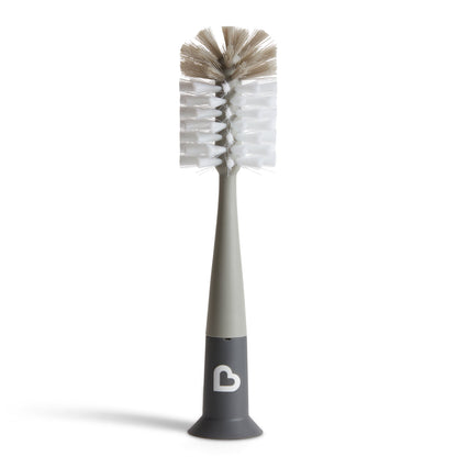 Munchkin® Bristle™ Baby Bottle Brush with Suction Base, Gray, Unisex