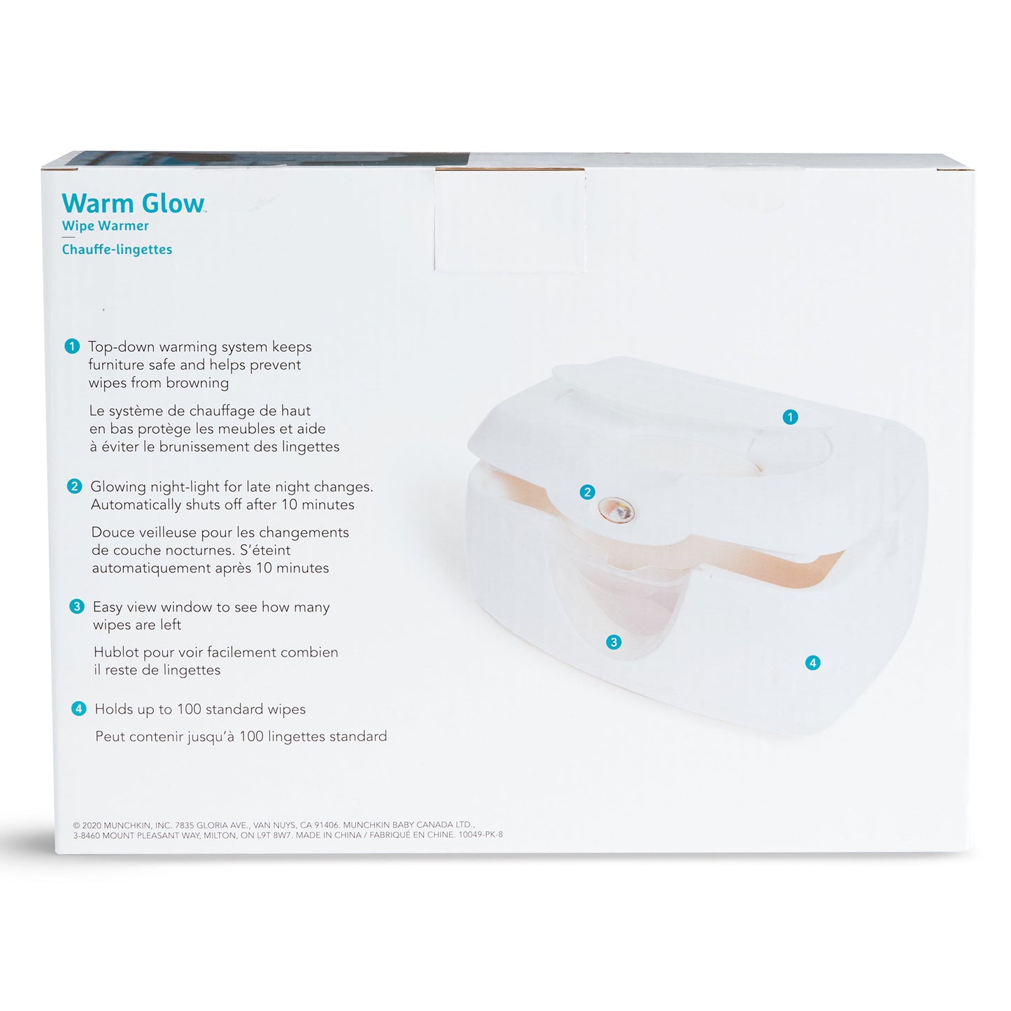 Munchkin® Warm Glow™ Baby and Infant Wipe Warmer, White