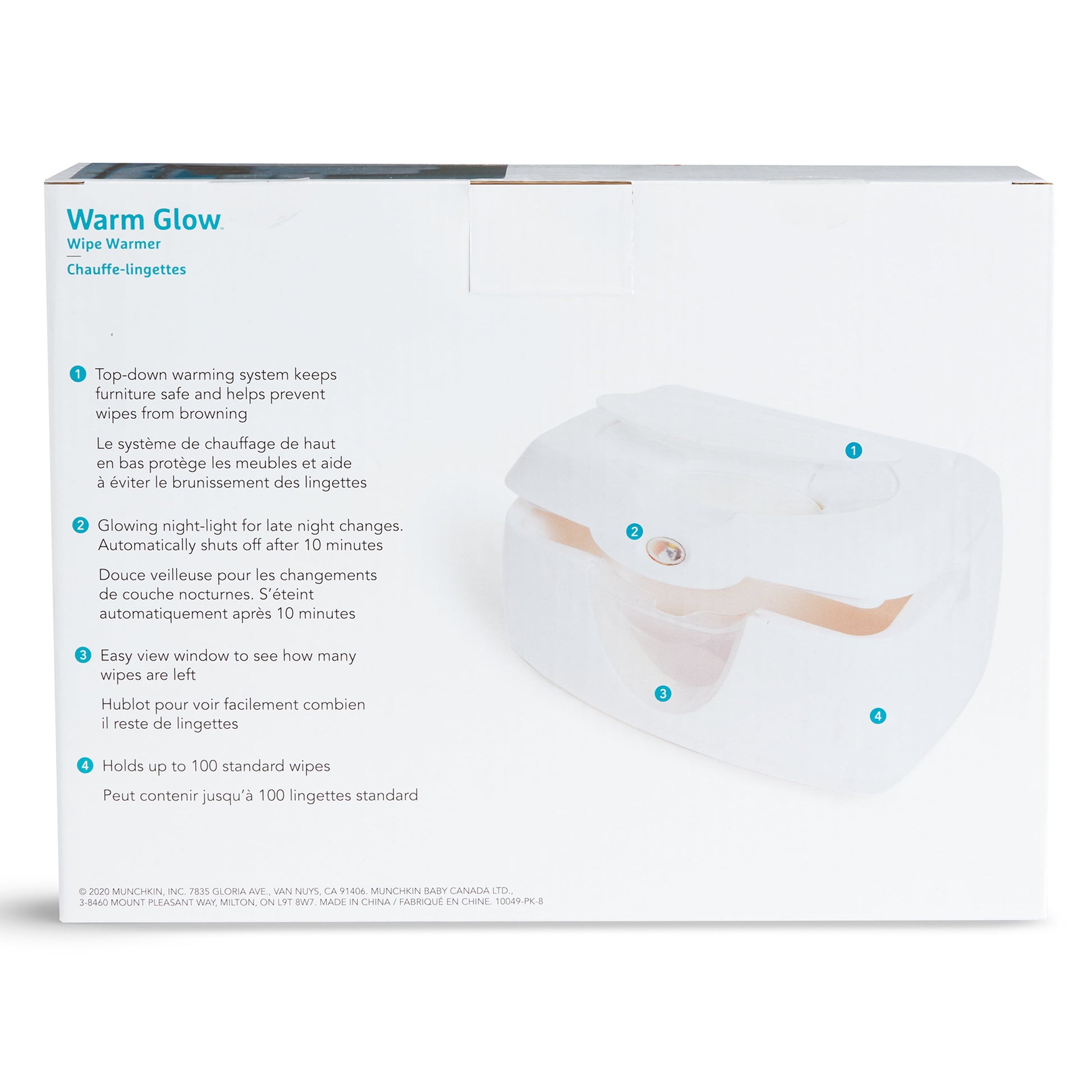 Munchkin® Warm Glow™ Baby and Infant Wipe Warmer, White