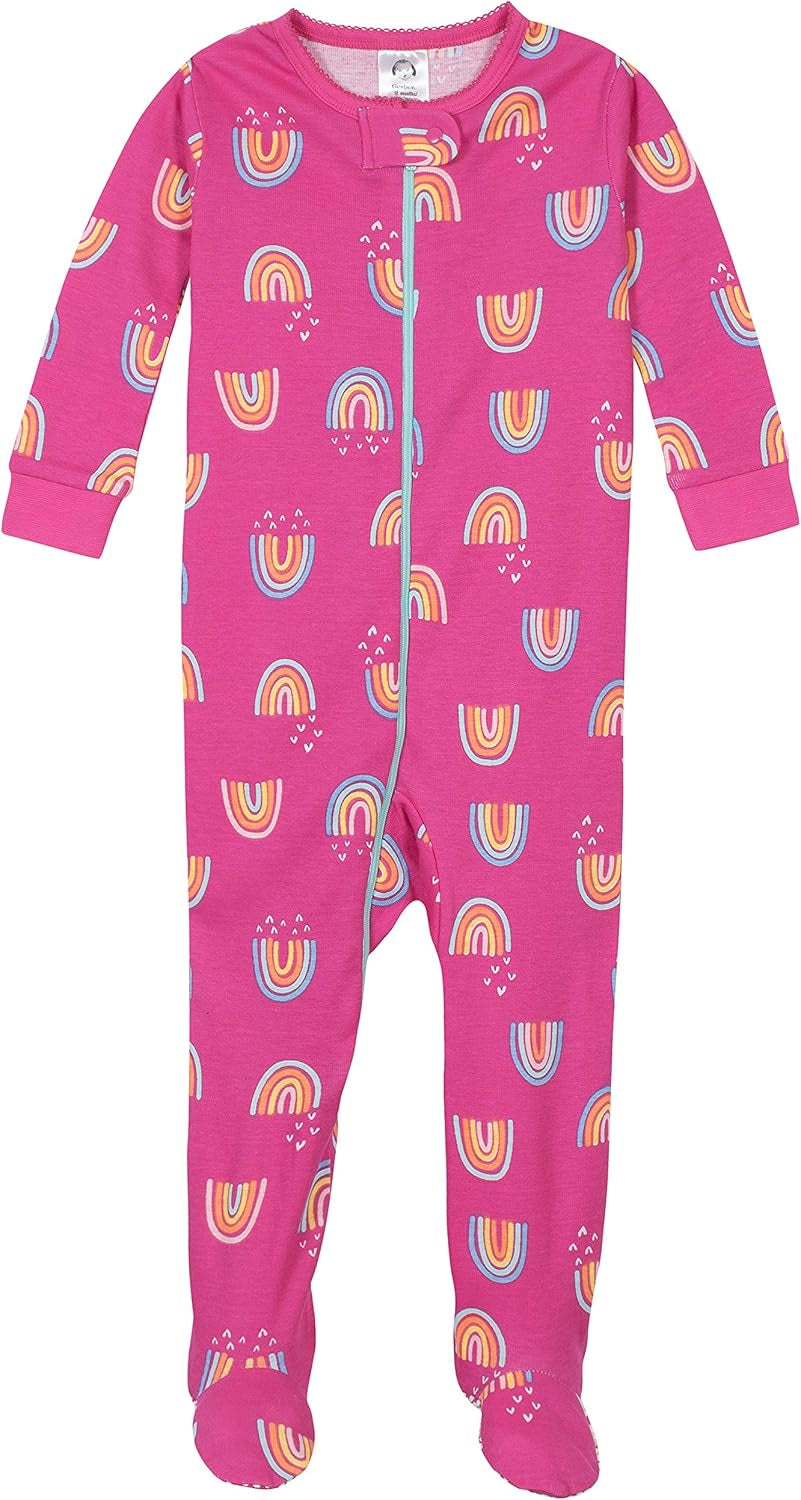 Baby Girls Baby-Girls 4-Pack Footed Pajamas