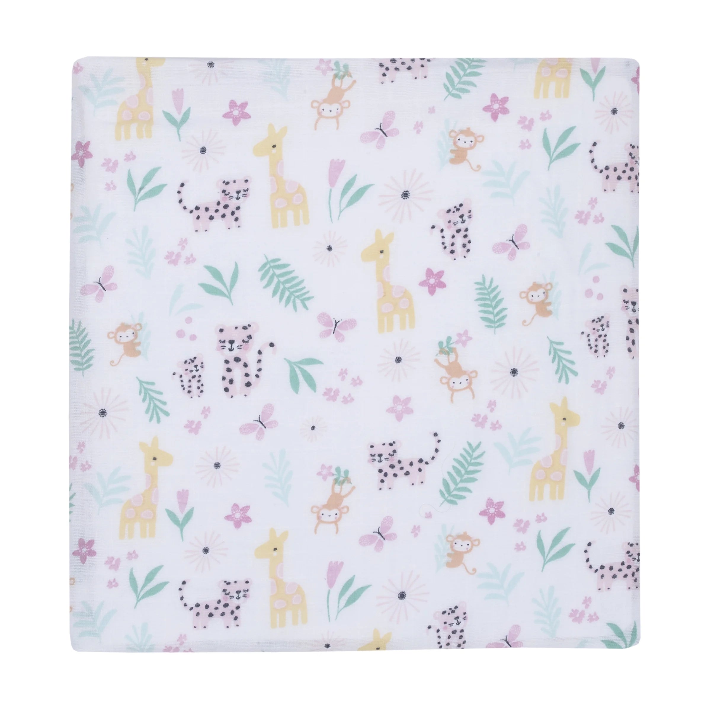 Single Pack Muslin Swaddle Blanket Jungle Girl