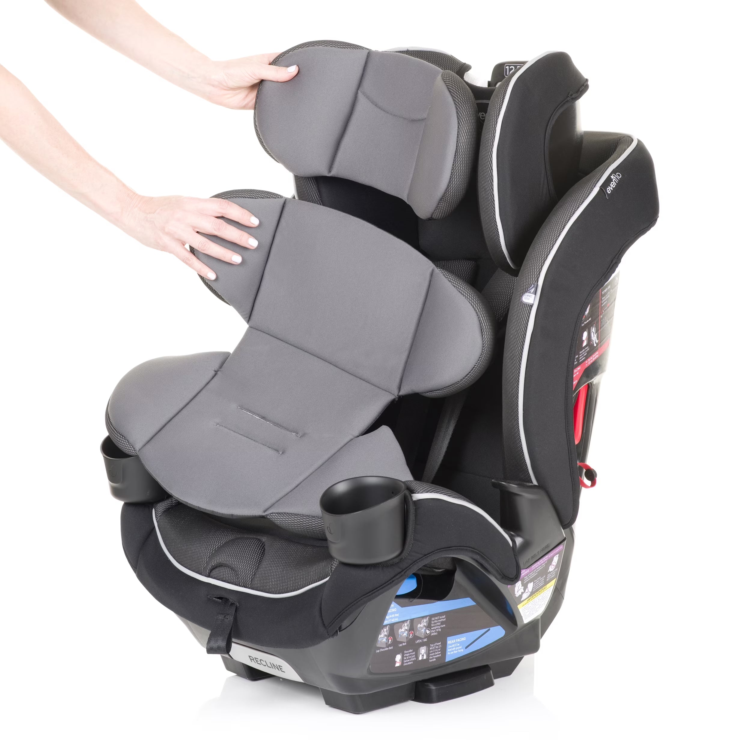 Everykid 3-In-1 Convertible Car Seat (Livingston Gray), Infant - 12 Years