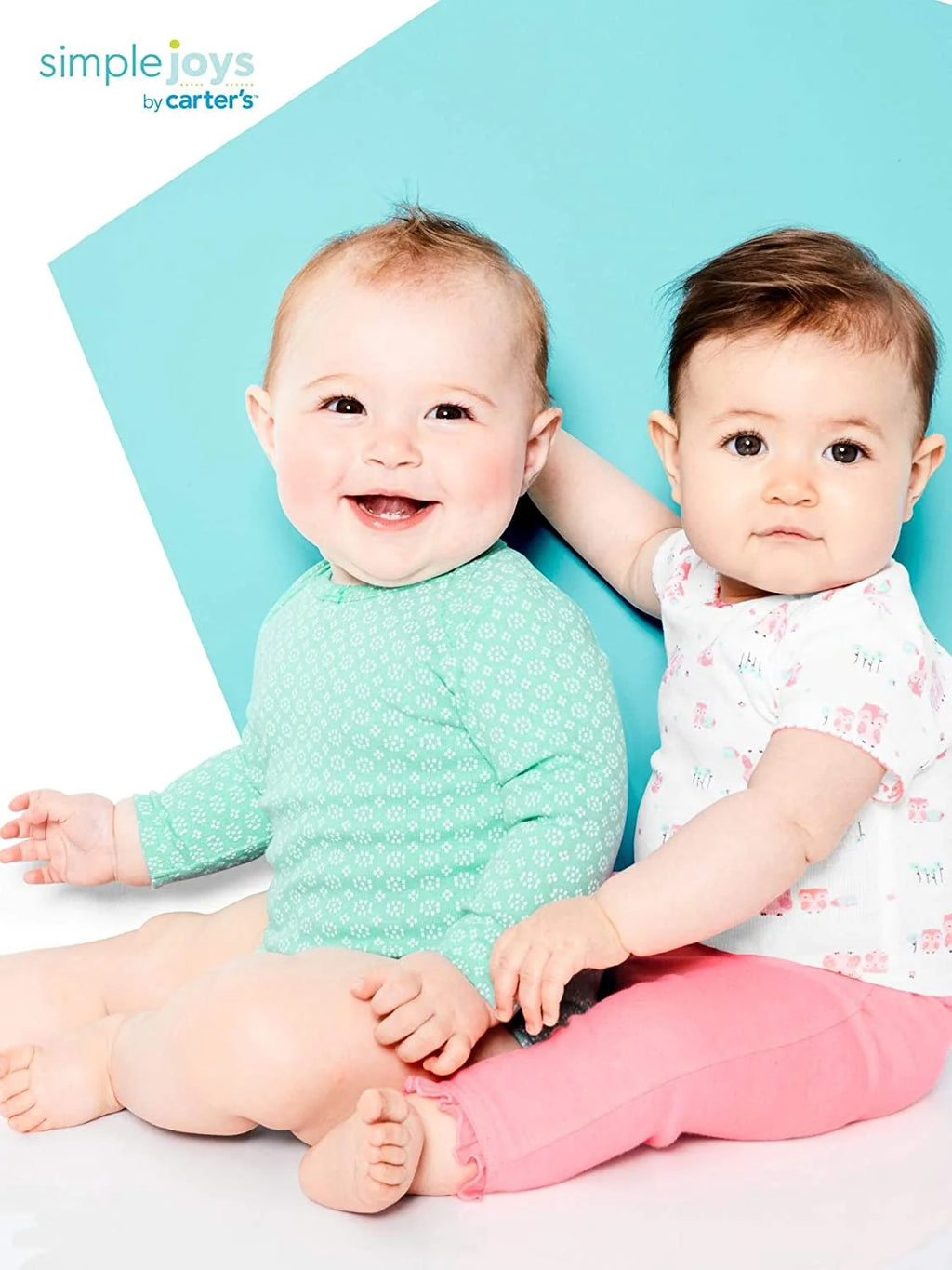 Simple Joys by  Baby Girls' 5-Pack Long-Sleeve Bodysuit, Pink/Navy/Mint, 18 Months