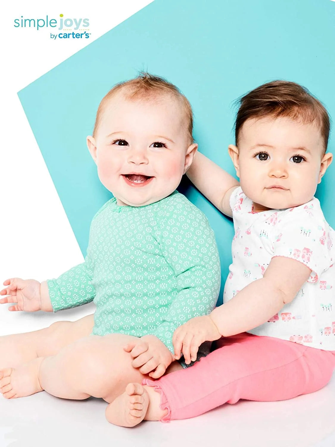 Simple Joys by  Baby Girls' 5-Pack Long-Sleeve Bodysuit, Pink/Navy/Mint, 18 Months