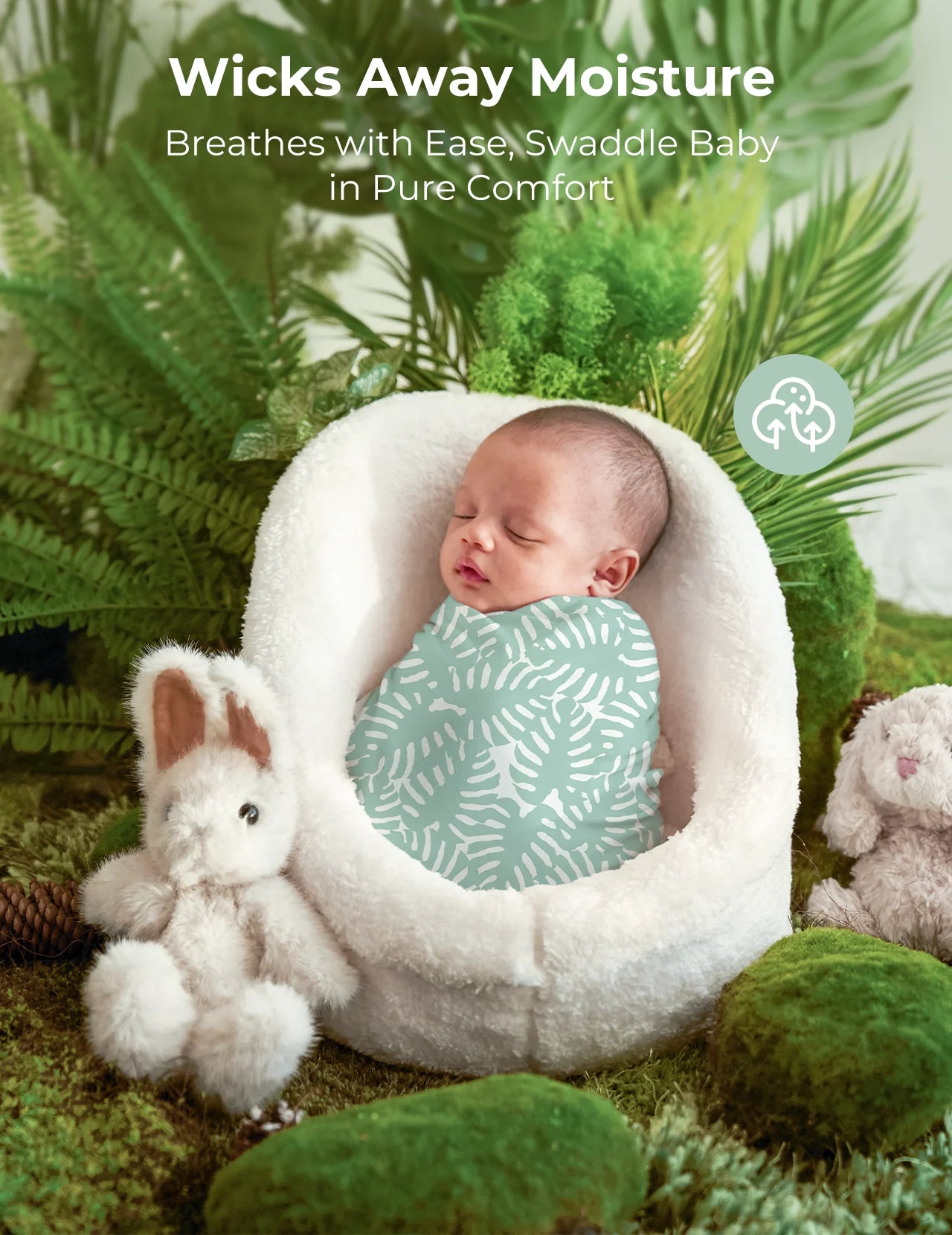 Momcozy Muslin Swaddle Blankets, 4 Pack, Breathable 2-Layer Gauze Large 47'' X 47'' Baby Swaddling Receiving Blanket for Newborn Boys Girls, Bravery