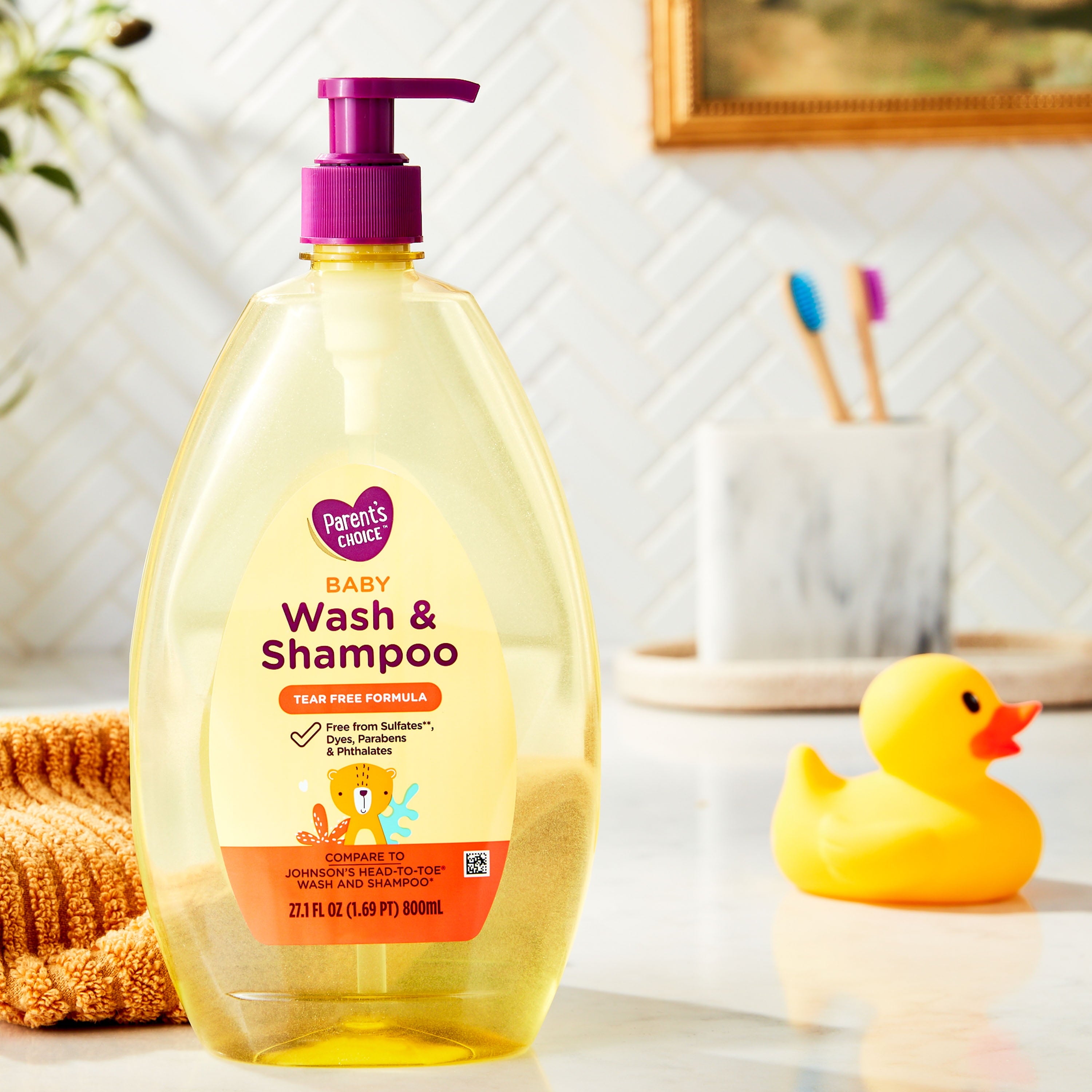 Gentle Cleansing Infant, Toddler Daily Shampoos with Water, 27.1 Fl Oz