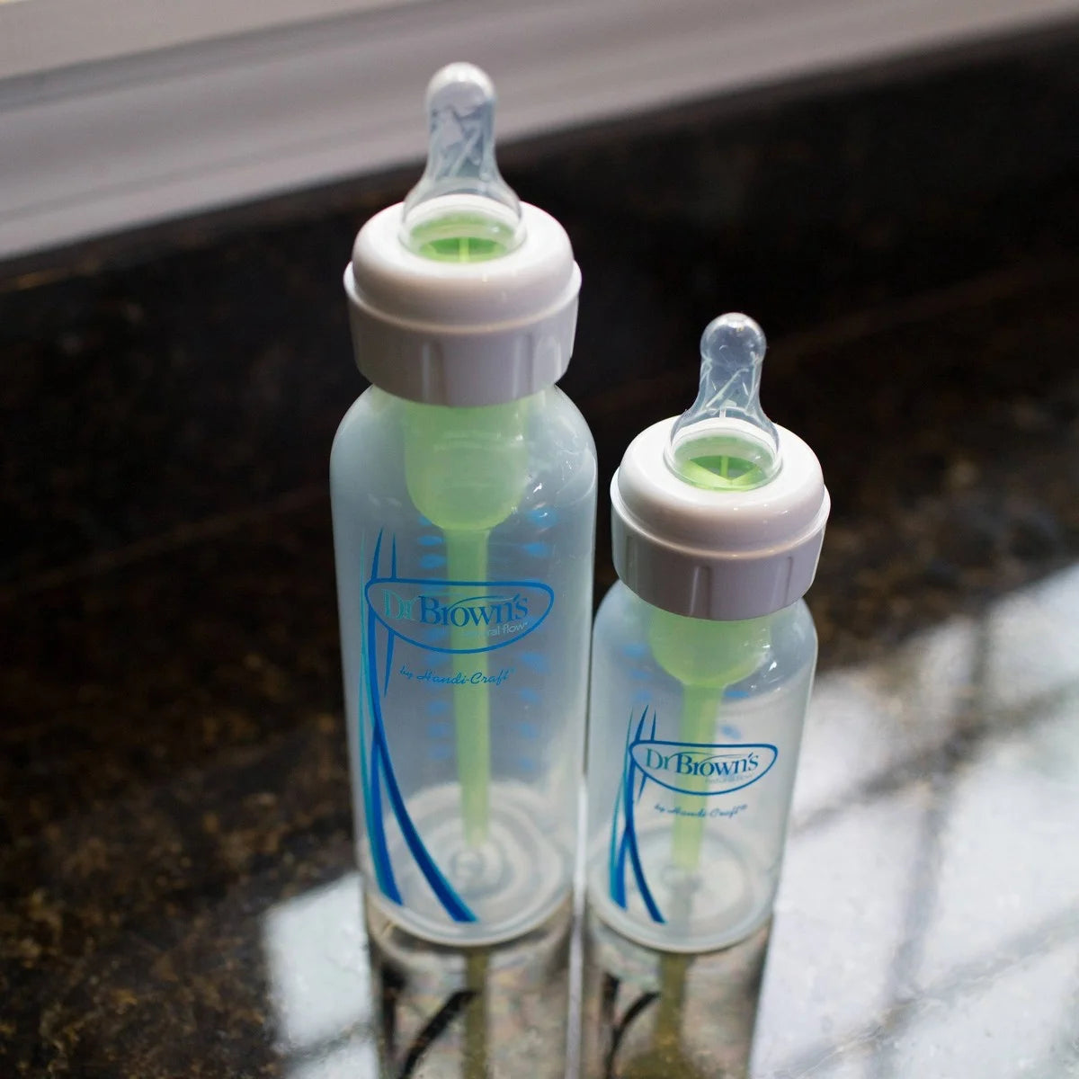 Dr. Brown'S 8 Fl Oz Options+ Narrow Anti-Colic Baby Bottle - 6Pk: Bpa-Free, Silicone Nipple, Level 1 Slow Flow