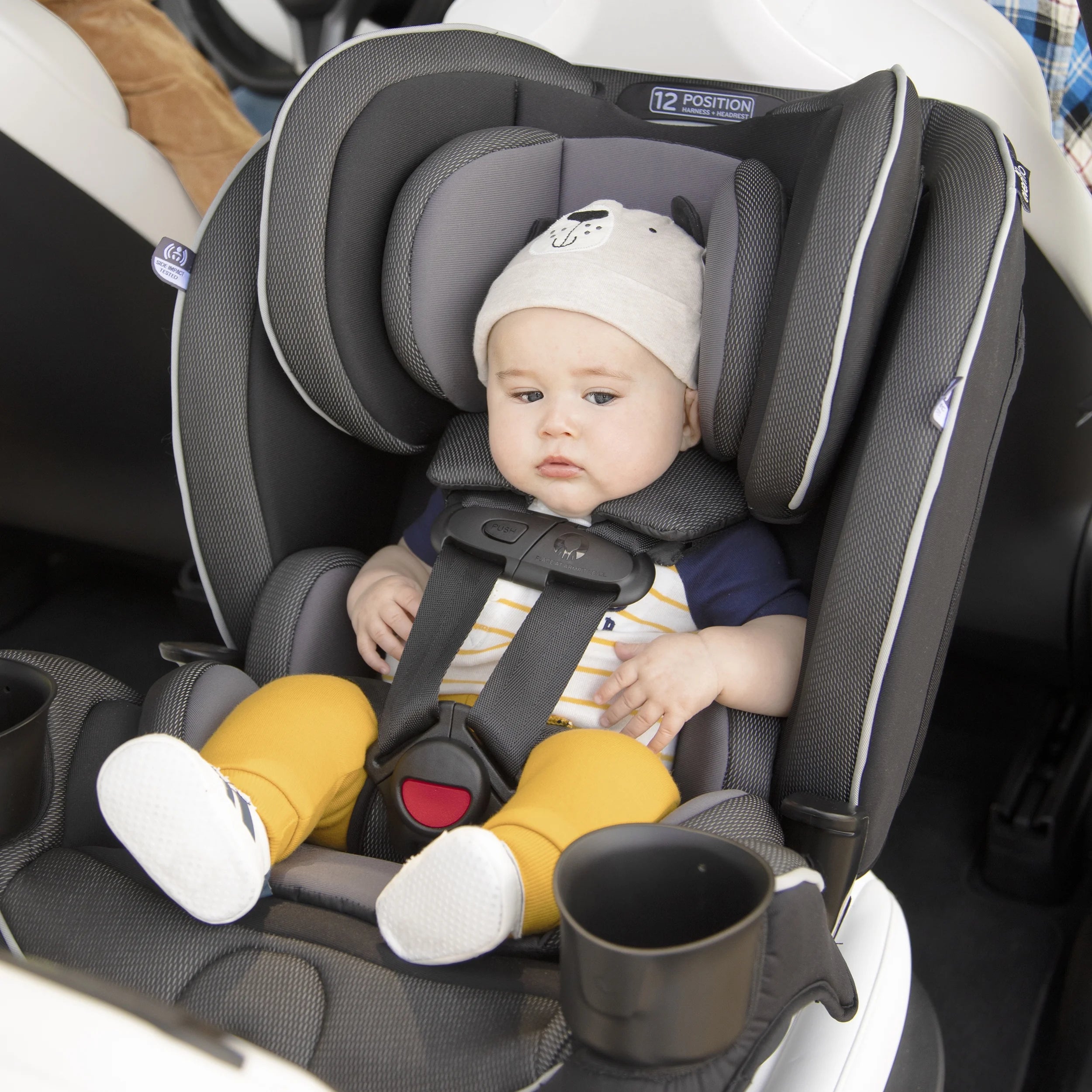 Everykid 3-In-1 Convertible Car Seat (Livingston Gray), Infant - 12 Years