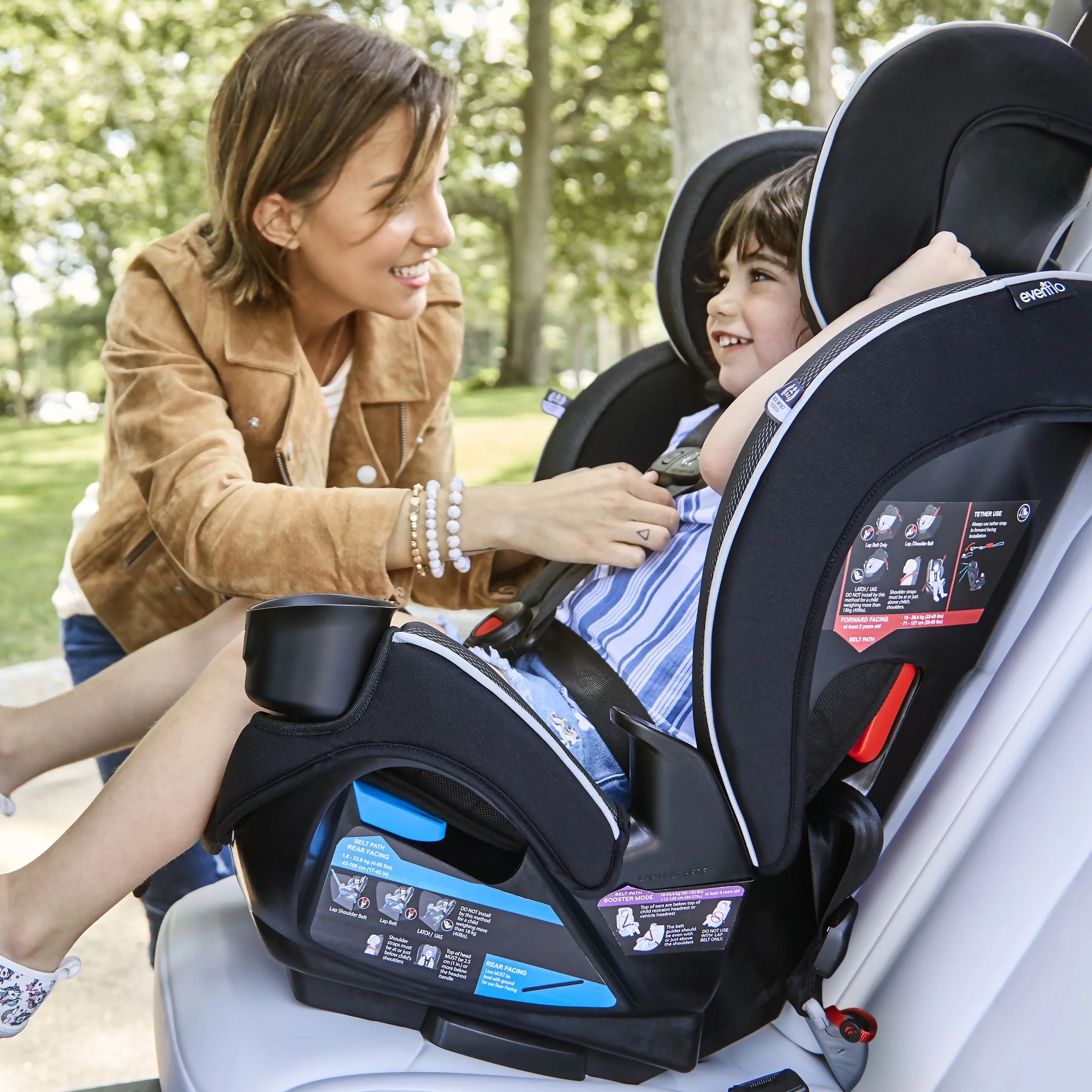 Everykid 3-In-1 Convertible Car Seat (Livingston Gray), Infant - 12 Years