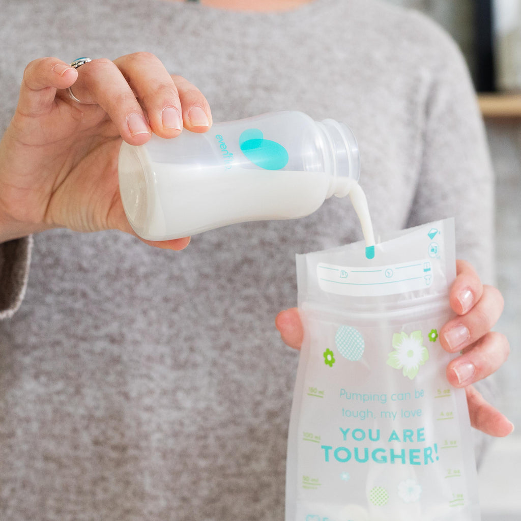Evenflo Advanced Breast Milk Collection Bottles 5 Ounce, 6 Count