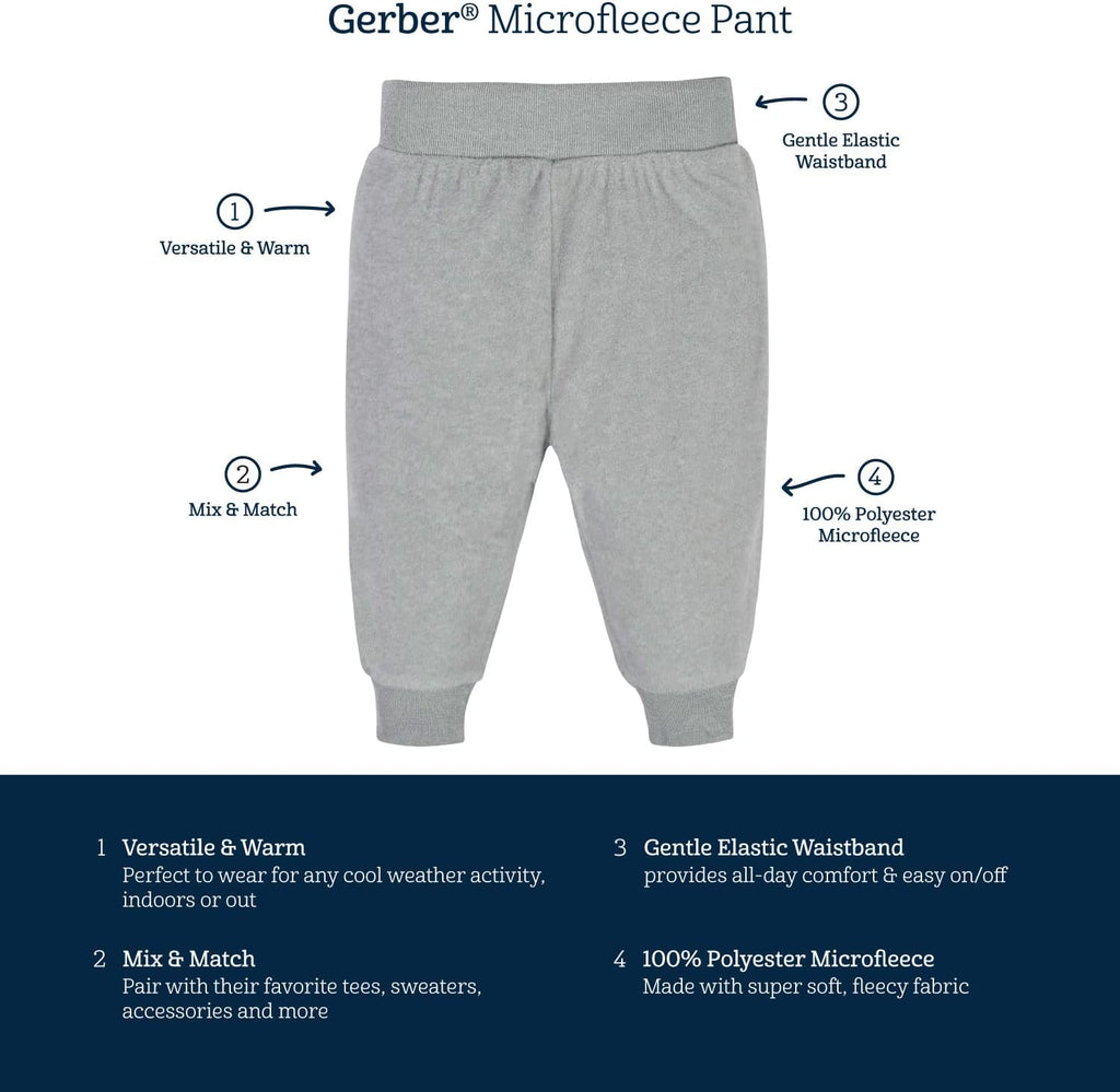 Baby Boys 4-Pack Microfleece Sweatpants