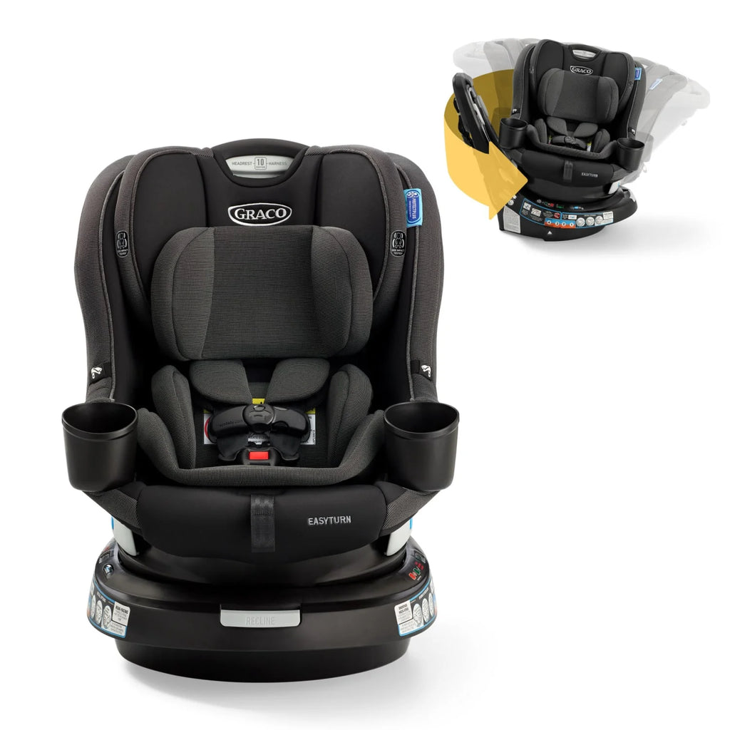 Easyturn 360 2-In-1 Convertible Car Seat, Cyran, Black