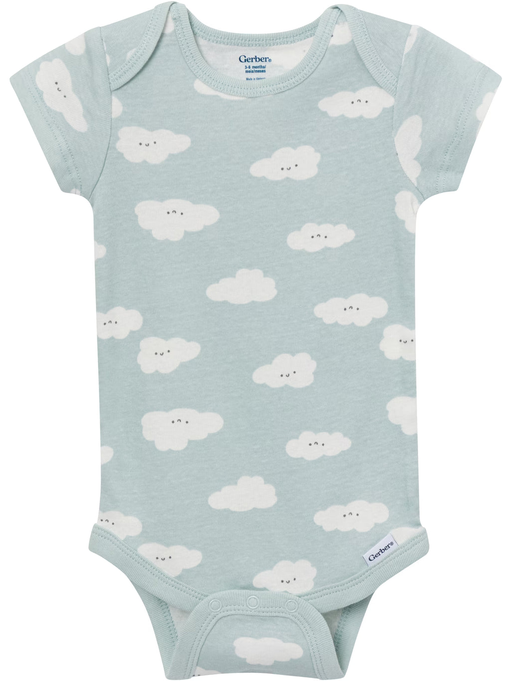 Baby Neutral Short Sleeve Onesies, 8-Pack, Sizes 0/3 Newborn - 12 Months