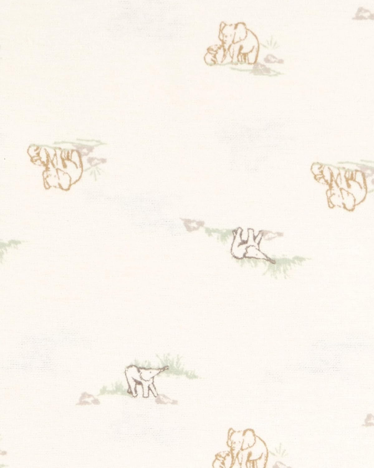 Baby Unisex Receiving Blankets 4-Pack (Cream Elephant)