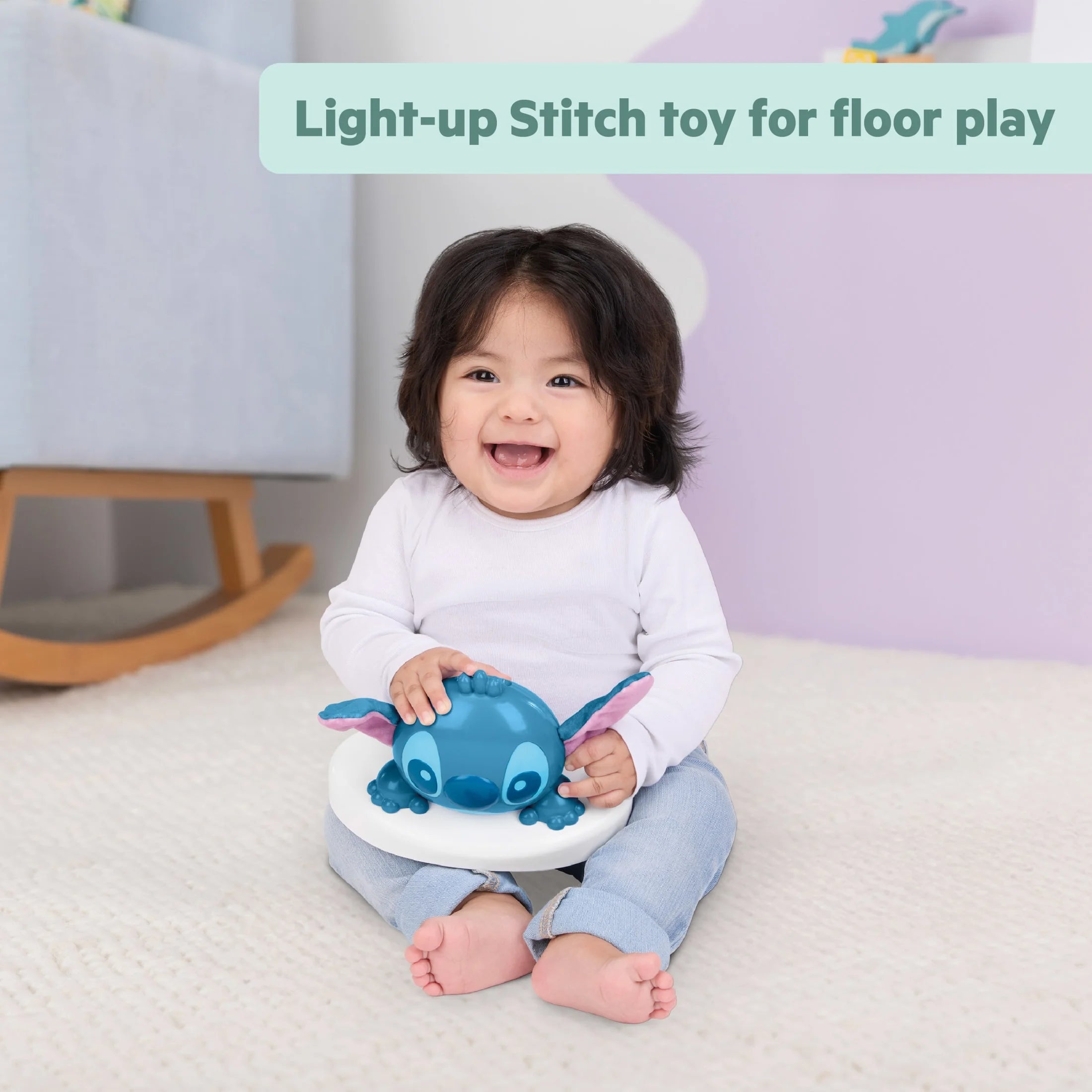 Disney Stitch Little Ohana Baby Activity Jumper, Unisex, Infant (Blue)