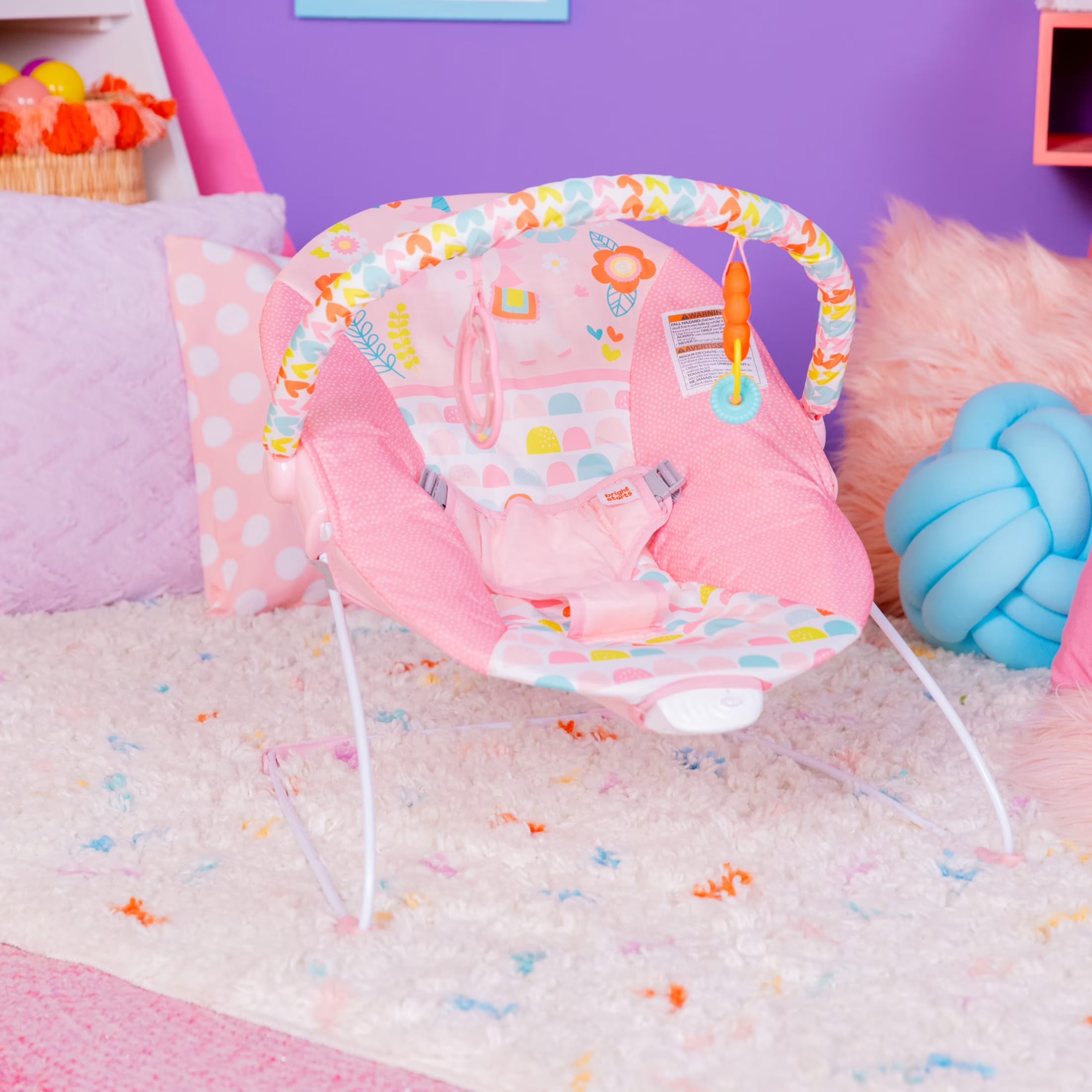 Vibrating Infant Baby Bouncer with Toys, Fantasy Unicorn