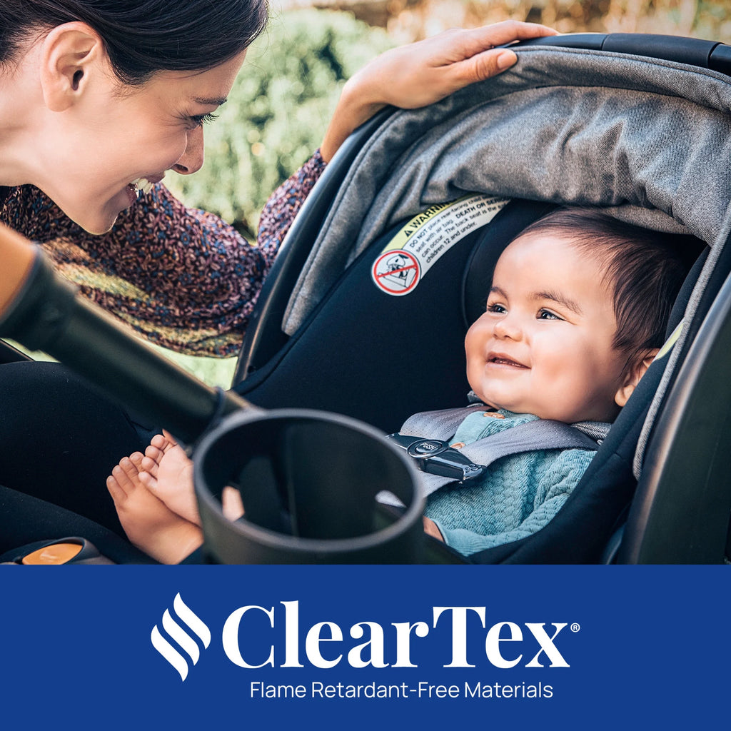 Keyfit® Max Zip Cleartex® Extended-Use Infant Car Seat and Stay-In-Car Base, Rear-Facing, 1-Hand Adjust Handle, Zip-Open Privacy Shield - Sierra (Beige), New