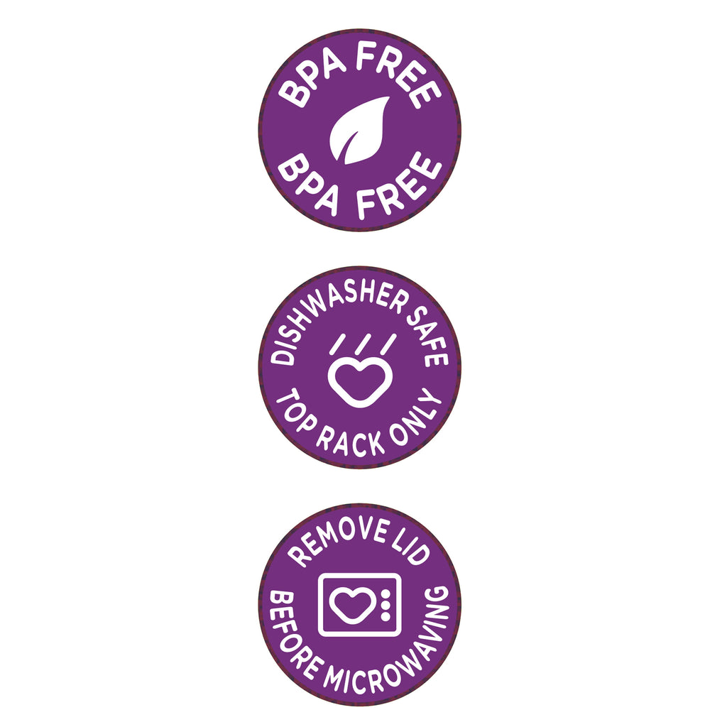 Bpa-Free Plastic Snack Cups with Handle, Multi-Color, 4 Count