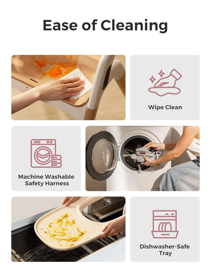 Momcozy 5-In-1 Convertible High Chair,Grows from Baby to Adult,308 Lbs Capacity,Ergonomic&Adjustable