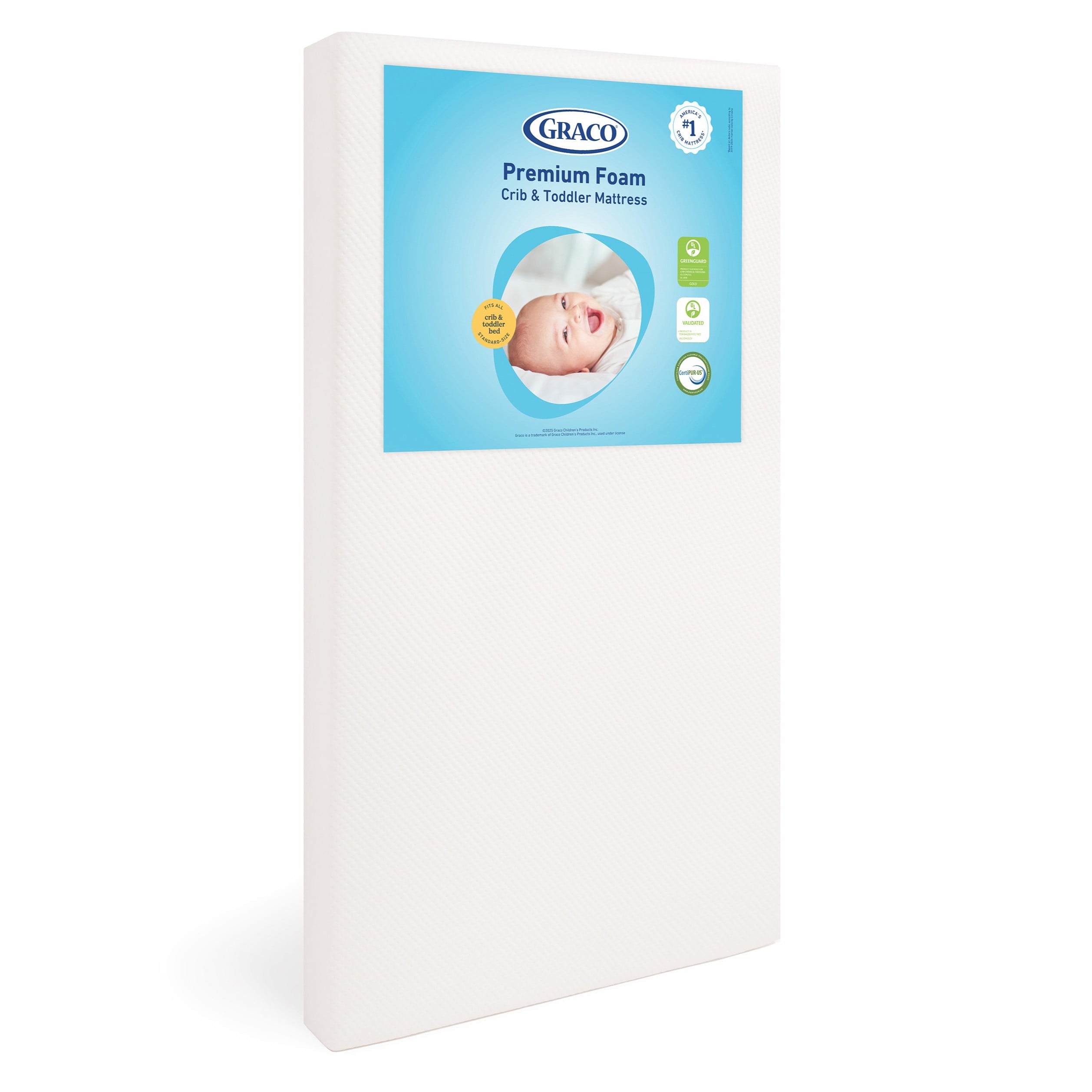 Graco Premium Crib & Toddler Mattress and 1-Pack Mattress Protector Bundle