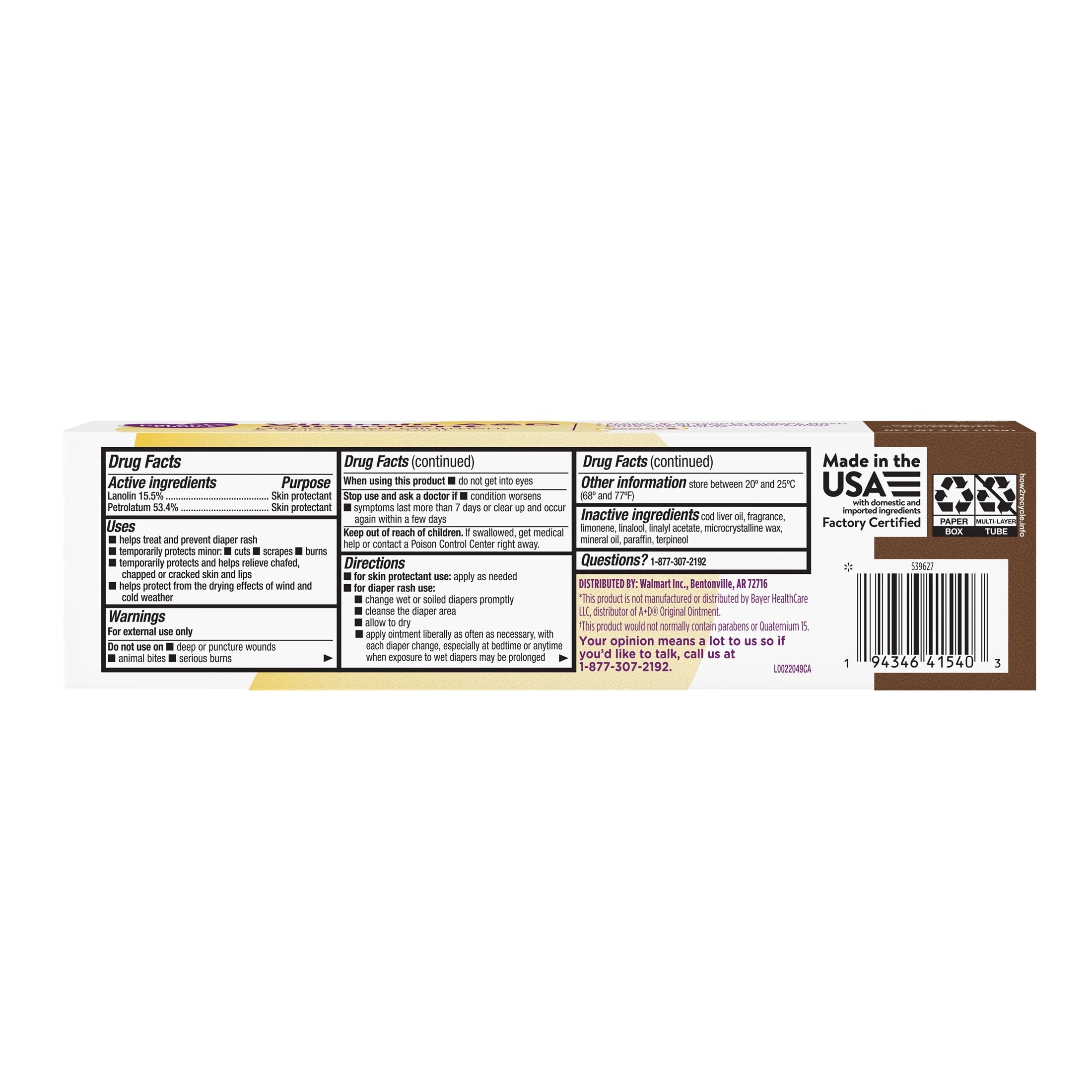 Vitamin a and D Ointment, 4 Oz