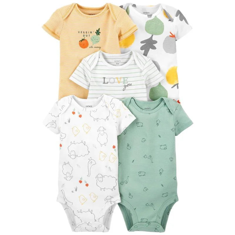- Baby 5-Pack Short-Sleeve Bodysuits Veggies