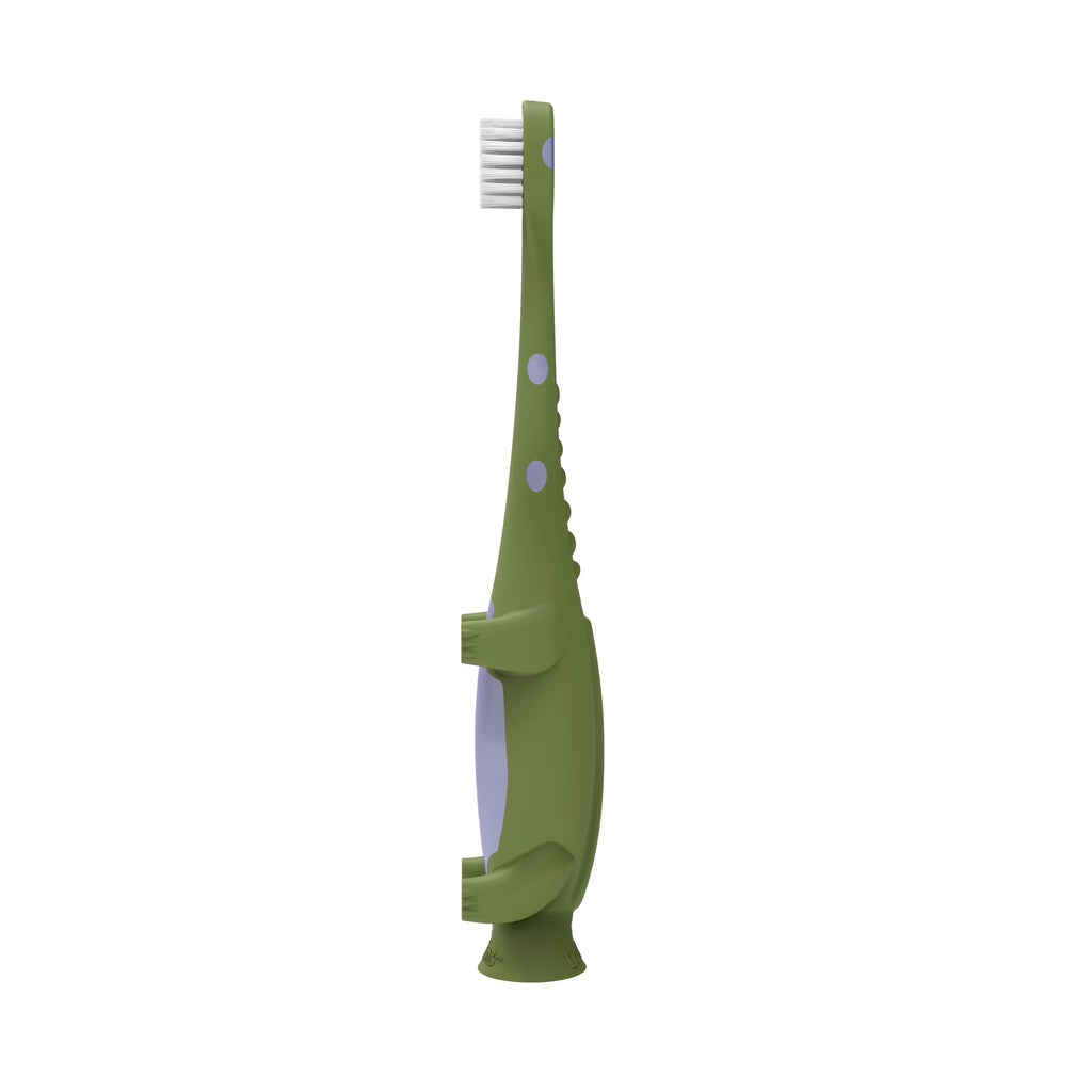 Baby & Toddler Training Toothbrush with Soft Bristles, Green Dinosaur, 1-4 Years, 1 Pack