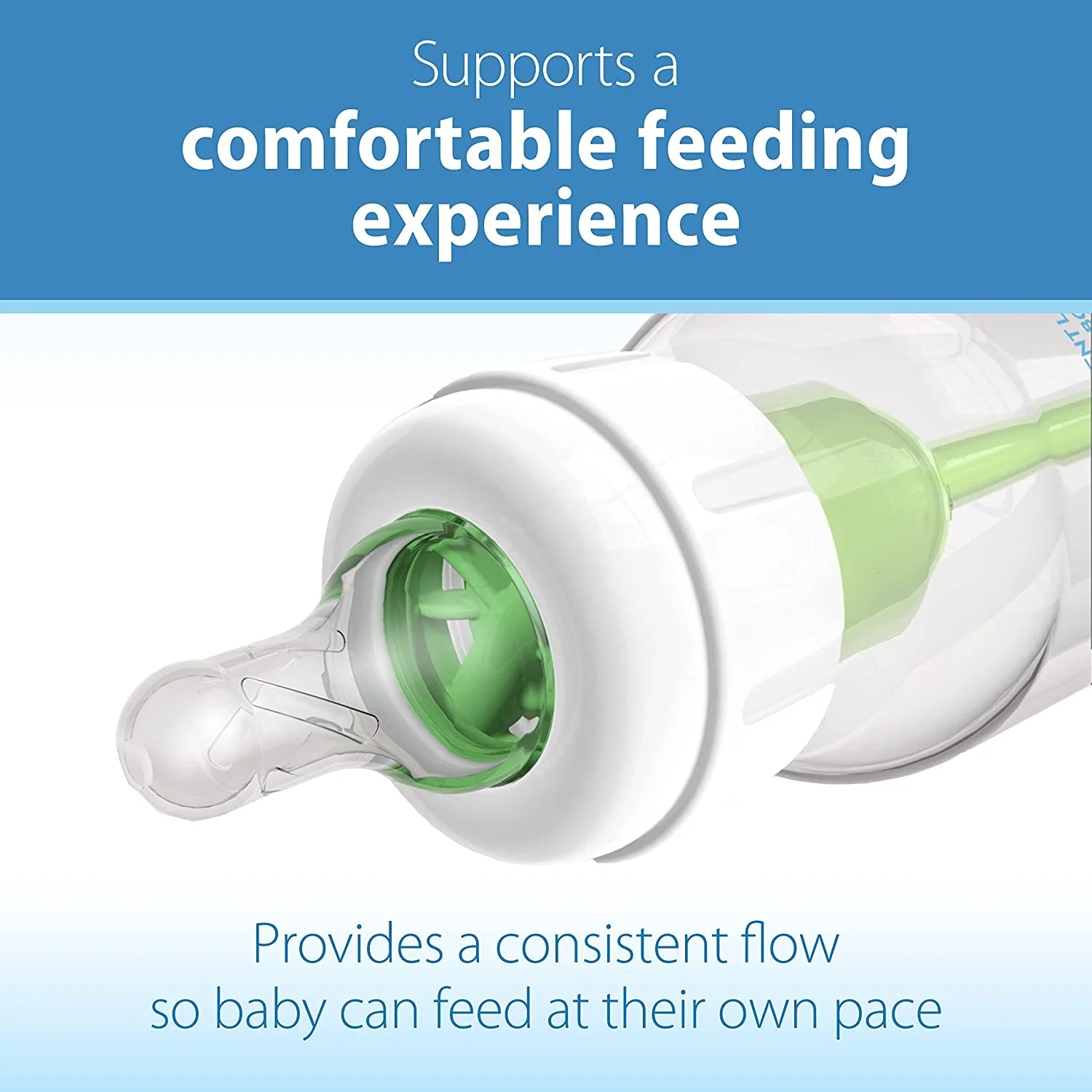 (3 Pack)  Natural Flow Level 3, Narrow Baby Bottle Nipple, Medium-Fast Flow, 6M+, 100% Silicone, 6 Pack