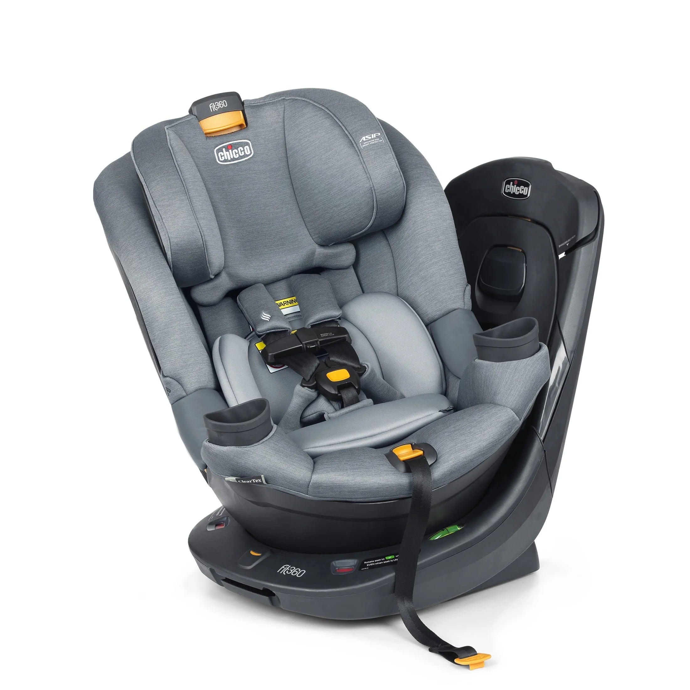 Fit360® Cleartex® Rotating Convertible Car Seat for Infants and Toddlers - Titanium (Grey), New