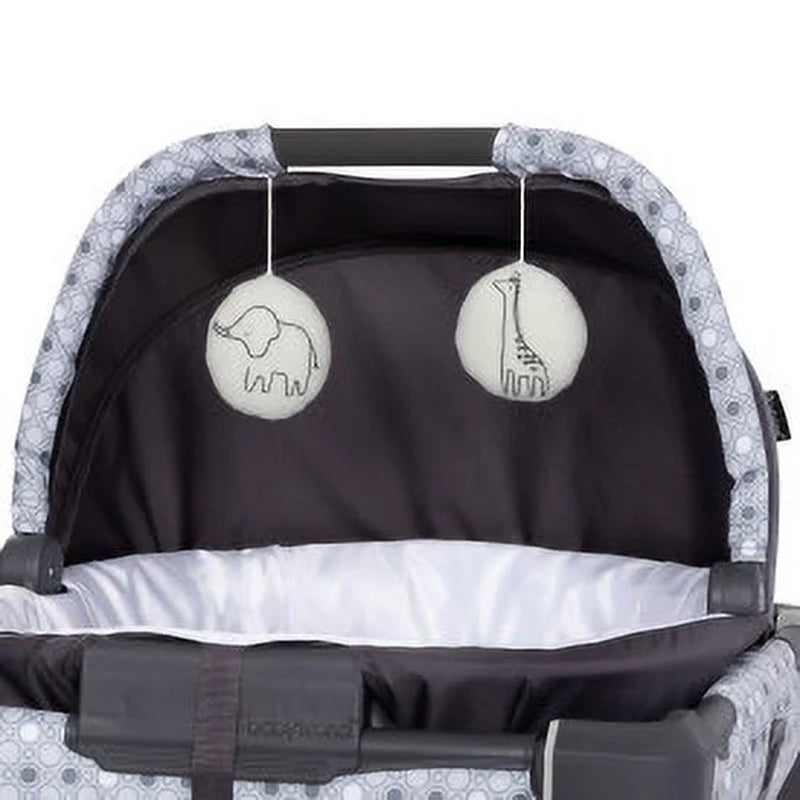 Baby Trend Nursery Den Playard with Rocking Snooze Pod and Flip-Over Changer, Pebble Stone Grey