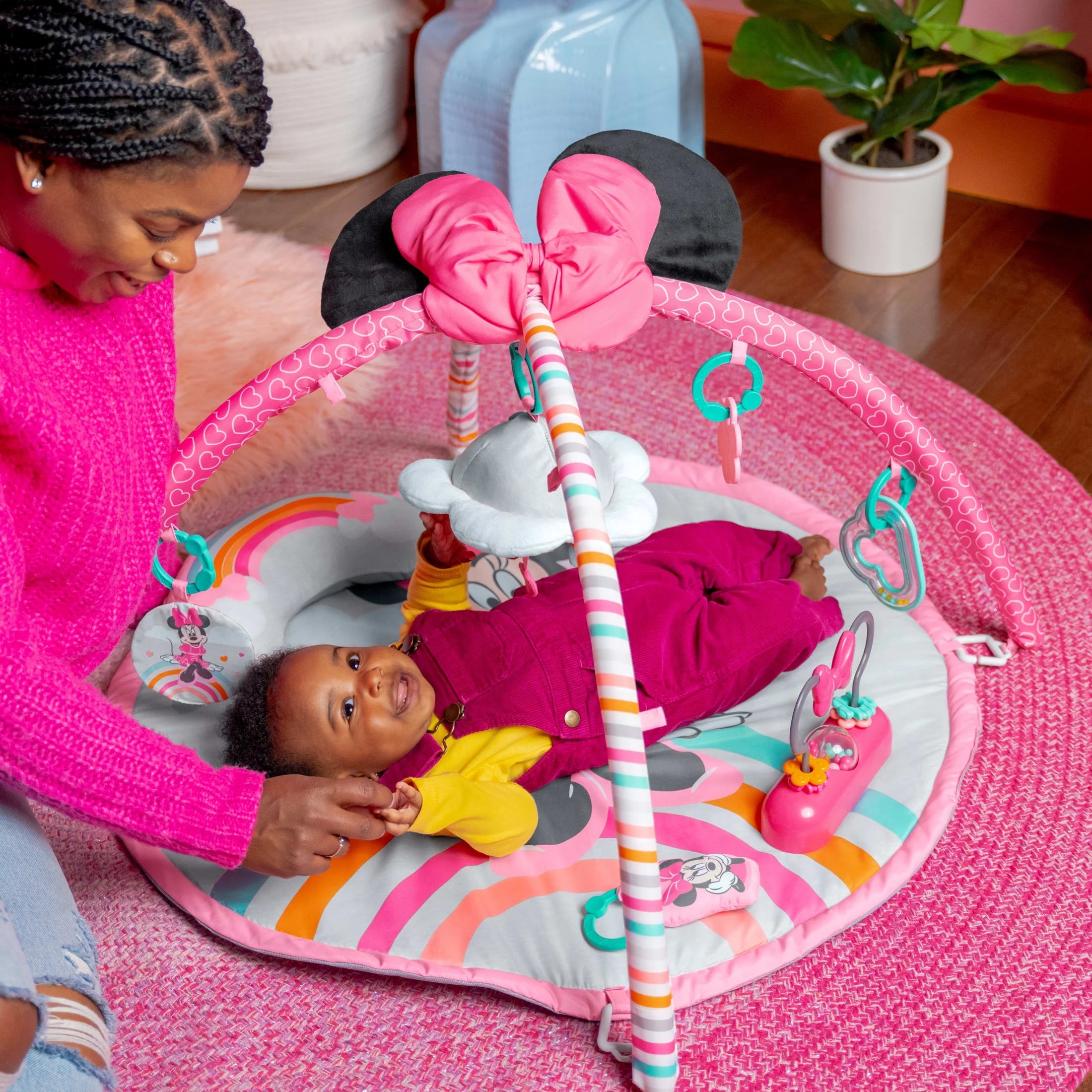 Disney Baby MINNIE MOUSE Forever Besties Activity Gym, Pink, Newborn+
