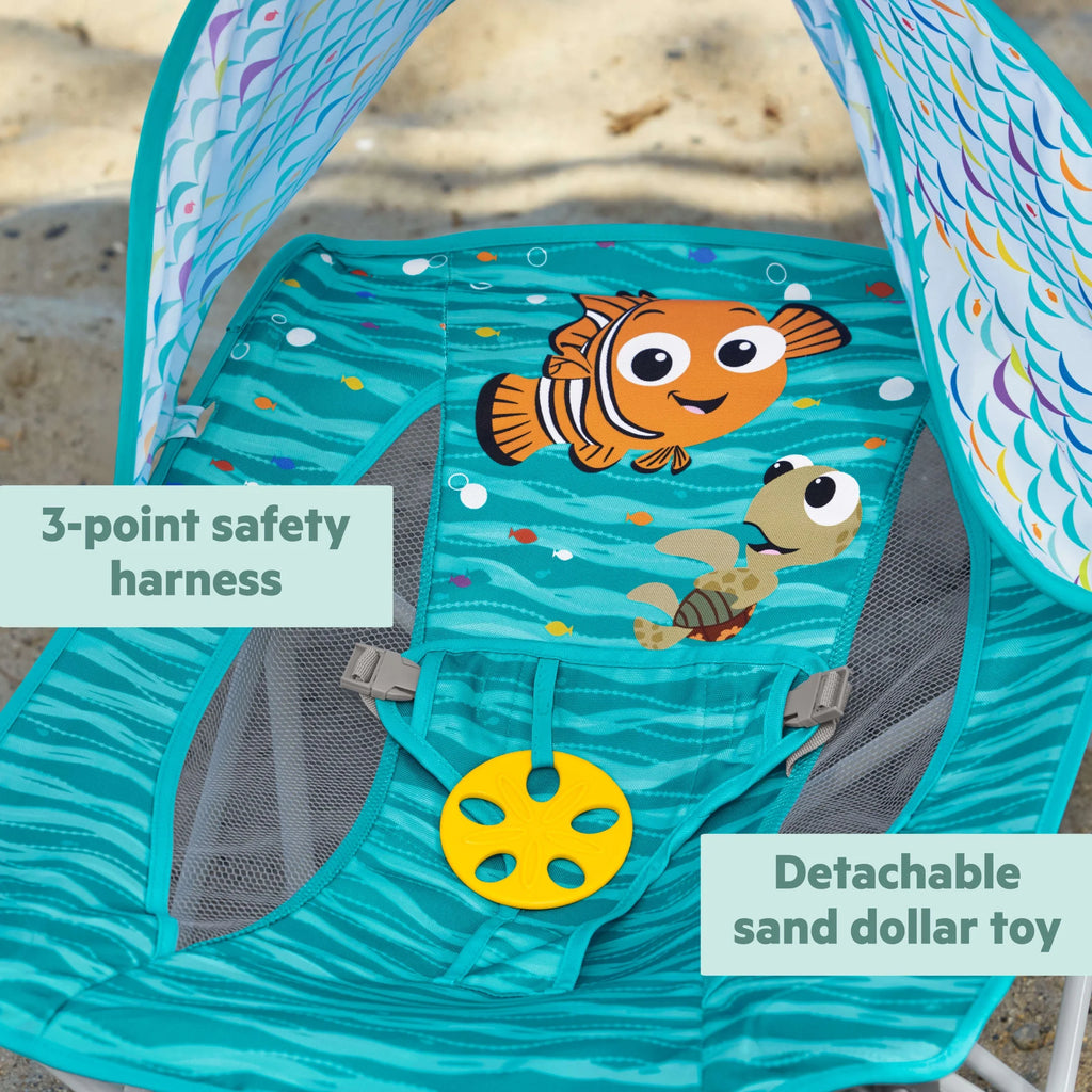 Disney Baby Finding Nemo Pop 'N Chill Travel Seat, Blue, Unisex, Newborn