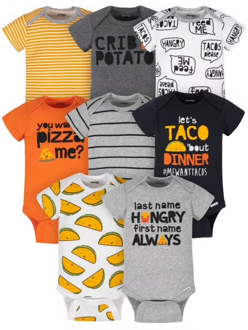 Brand Baby Boy Bodysuits, 8-Pack, Sizes Newborn - 12 Months
