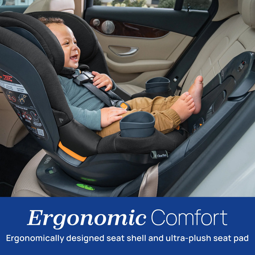 Fit360® Cleartex® Rotating Convertible Car Seat for Infants and Toddlers - Titanium (Grey), New
