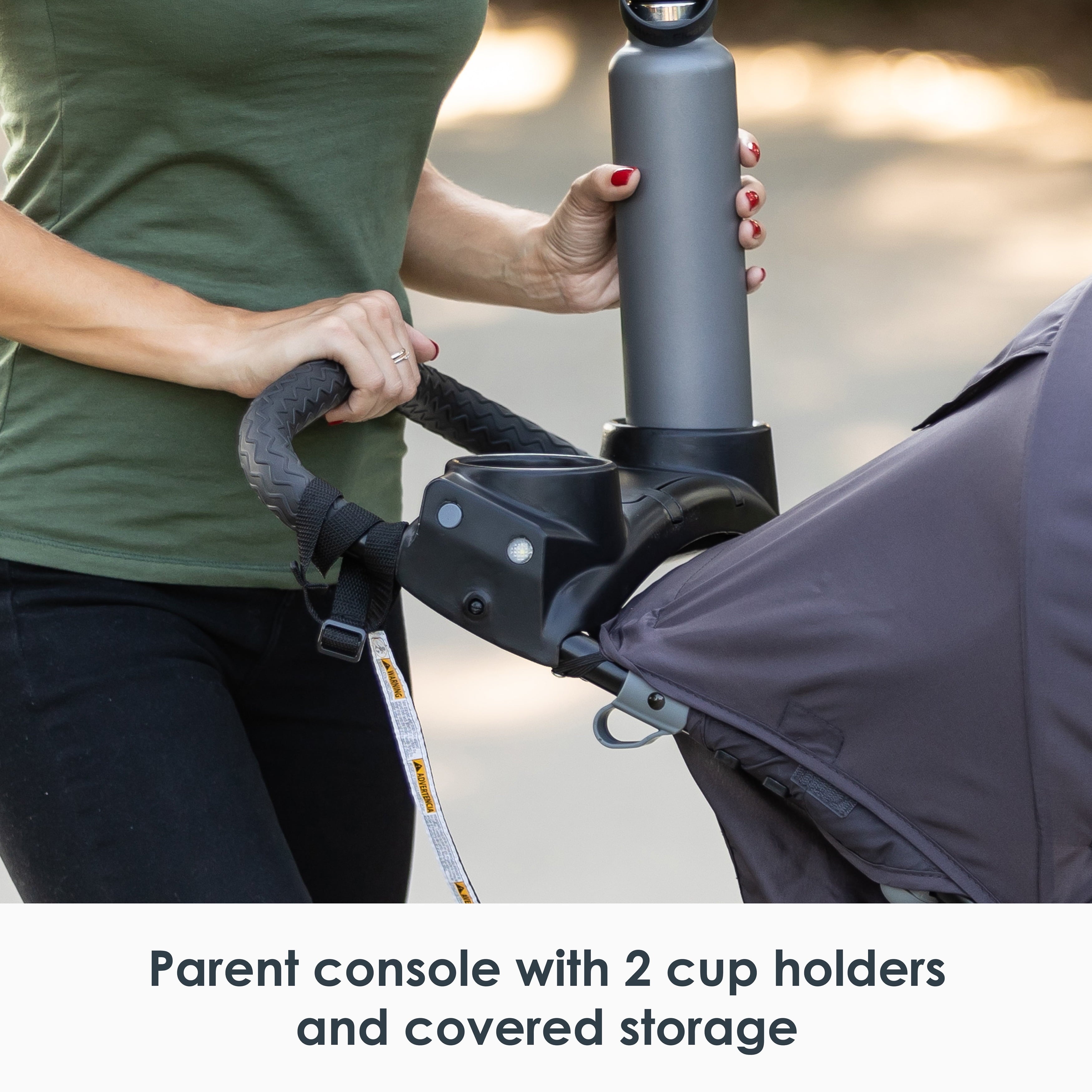 Baby Trend Xcel-R8 plus Jogging Stroller with LED Lights, Liberty Grey