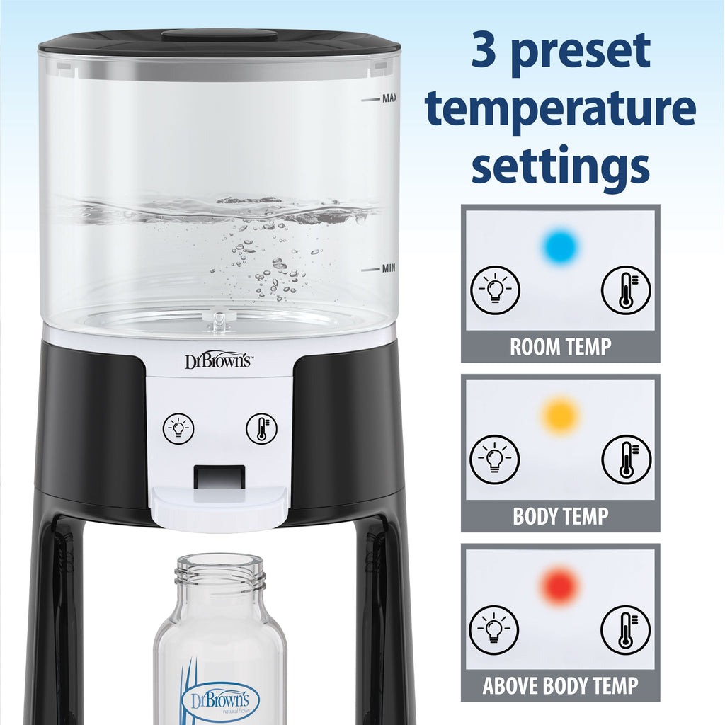 Insta-Prep Warm Water Dispenser for Fast Formula Prep, 1.5L Glass Tank, Adjustable Temp.