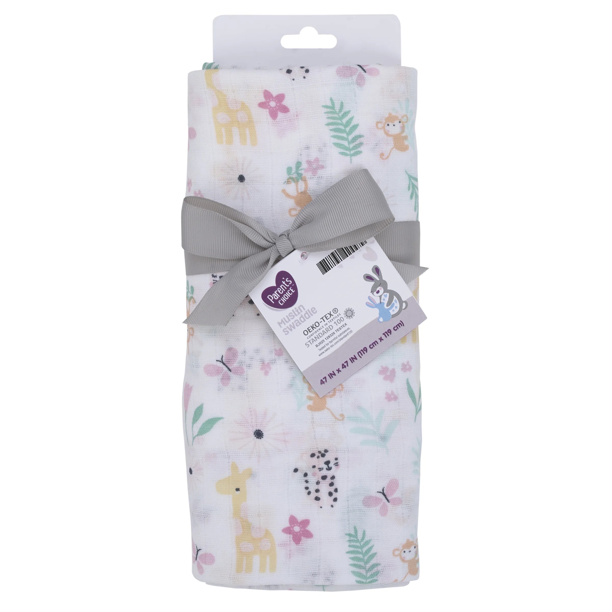 Single Pack Muslin Swaddle Blanket Jungle Girl