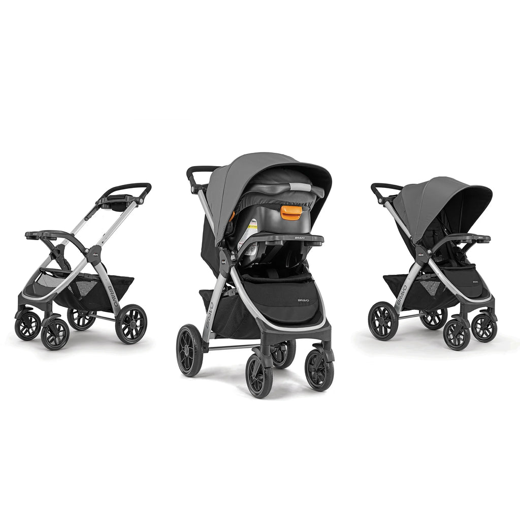 Bravo Trio Travel System Stroller with Keyfit 30 Infant Car Seat - Camden (Black), New