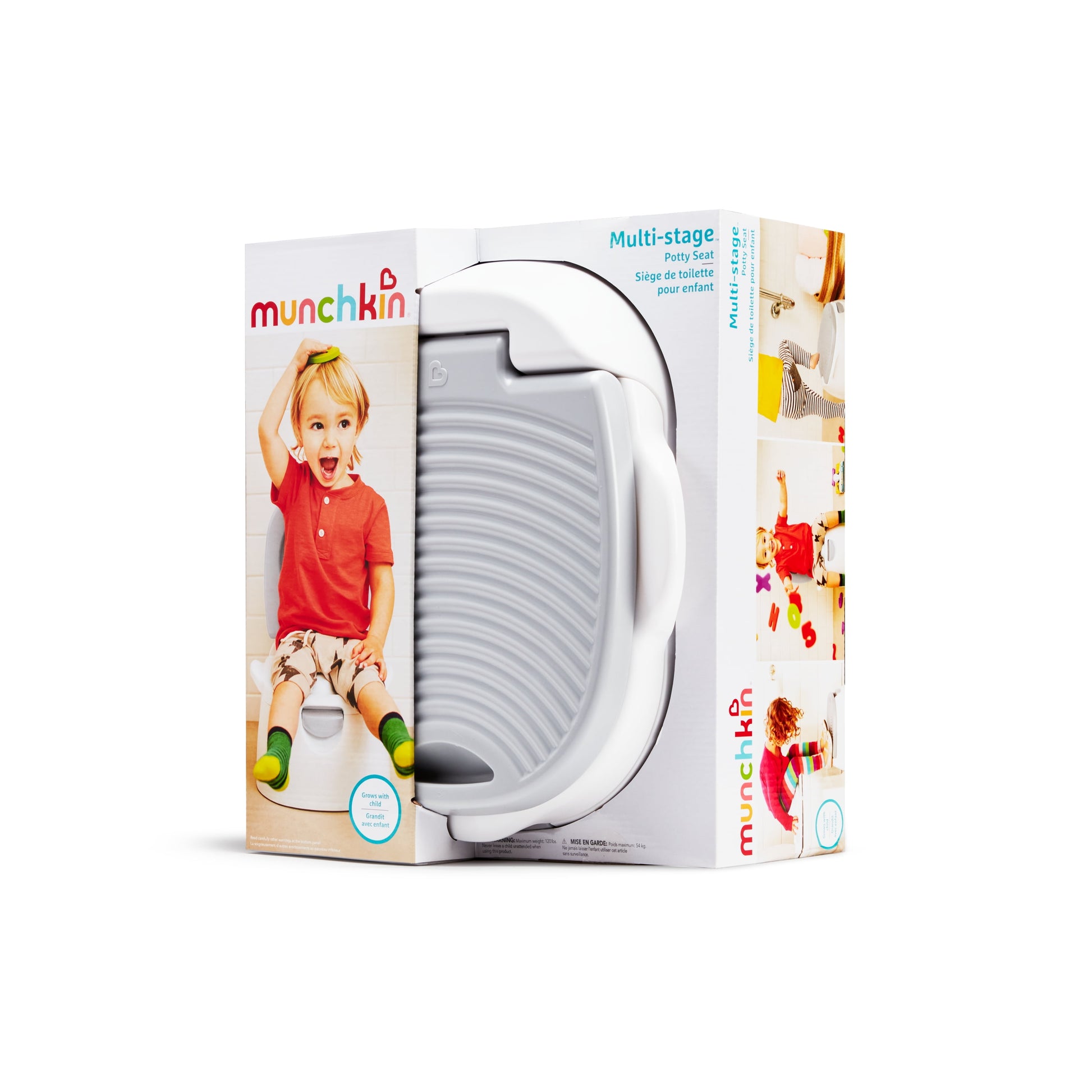 Munchkin® Multistage™ 3-In-1 Toddler Potty Seat, Potty Chair, Trainer Ring and Step Stool, White