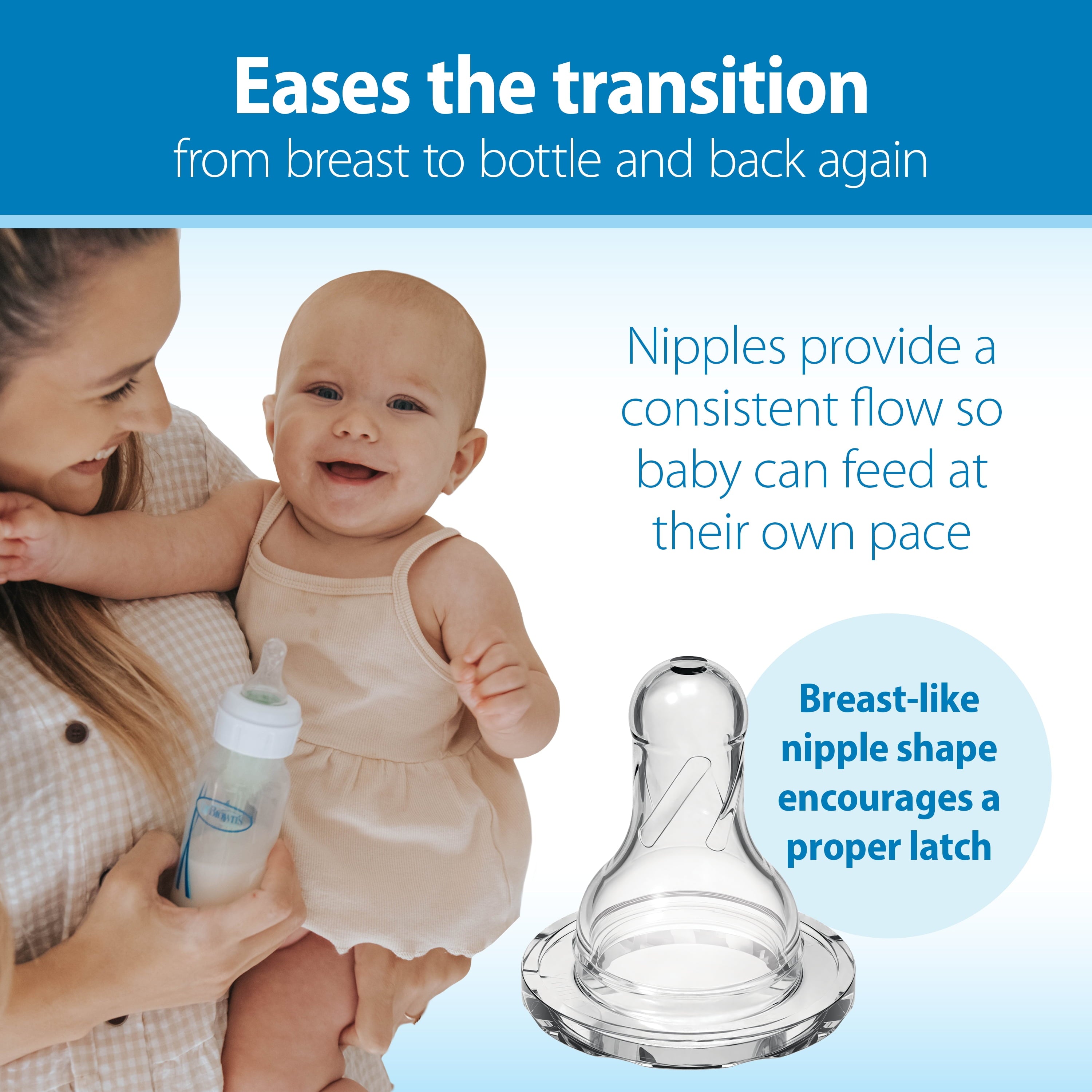 Anti-Colic Options+ Narrow Baby Bottle, 8Oz/250Ml, with Level 1 Slow Flow Nipple, 6-Pack