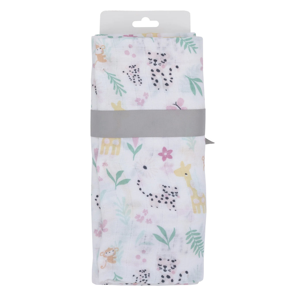 Single Pack Muslin Swaddle Blanket Jungle Girl