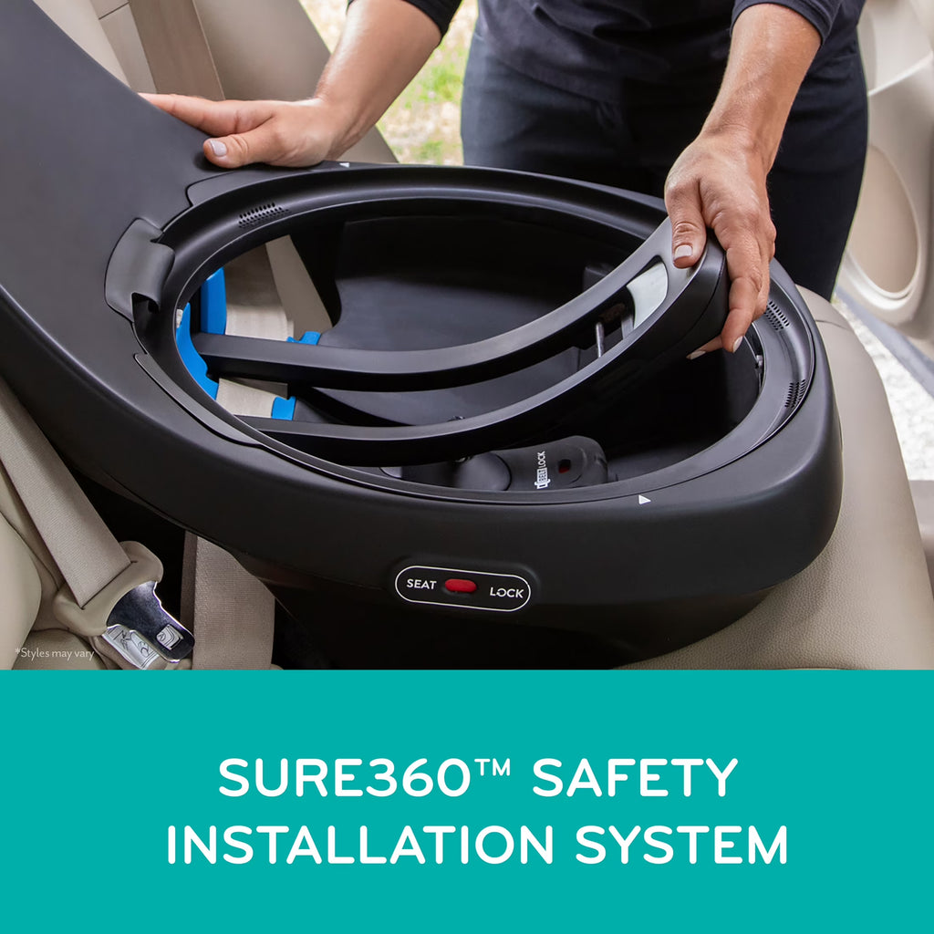 Revolve360 Extend All-In-One Rotating Car Seat with Quick Clean Cover, Rowe Pink