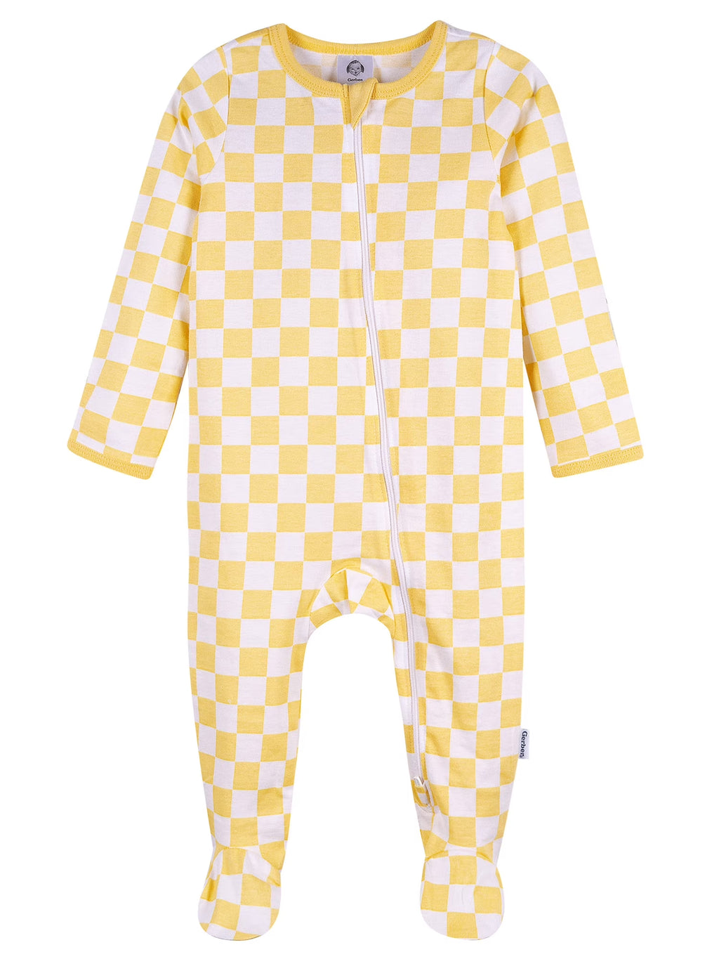 Baby Boy or Girl Neutral 2-Way Zipper Cotton Sleep 'N Play Footed Pajamas, 2-Pack, Sizes Newborn - 3/6 Months