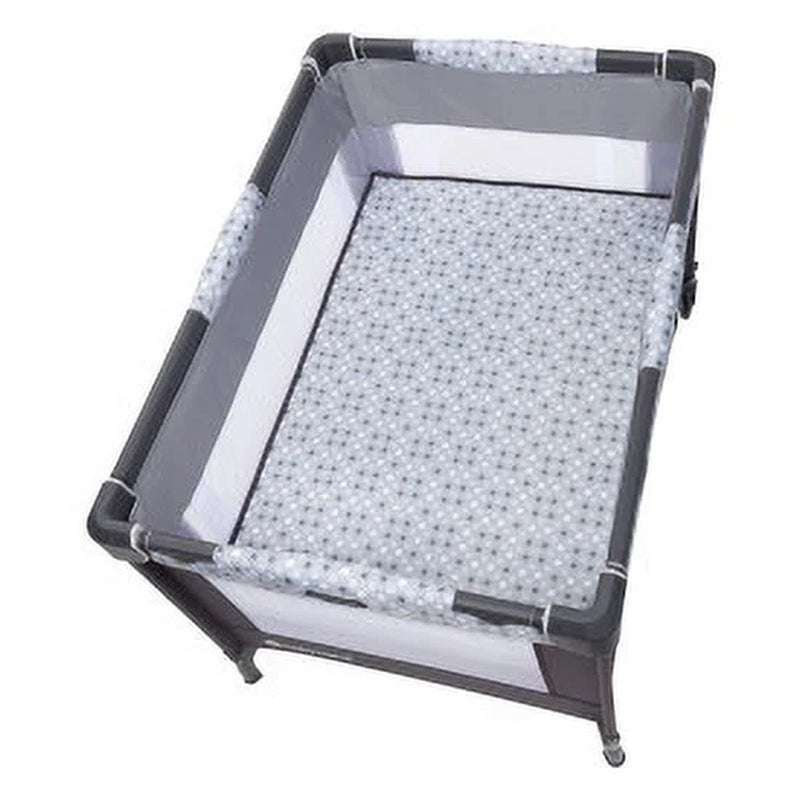 Baby Trend Nursery Den Playard with Rocking Snooze Pod and Flip-Over Changer, Pebble Stone Grey