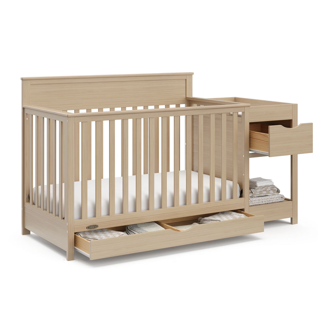 Shiloh Convertible Baby Crib and Changer, Driftwood