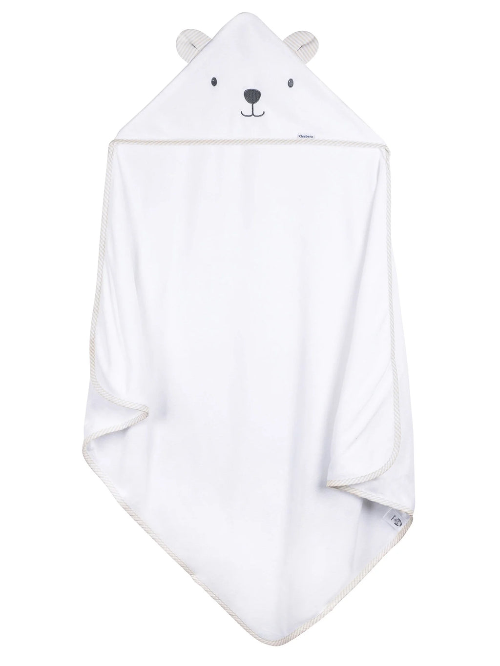 Baby Neutral White Absorbent Hooded Towel, One Size