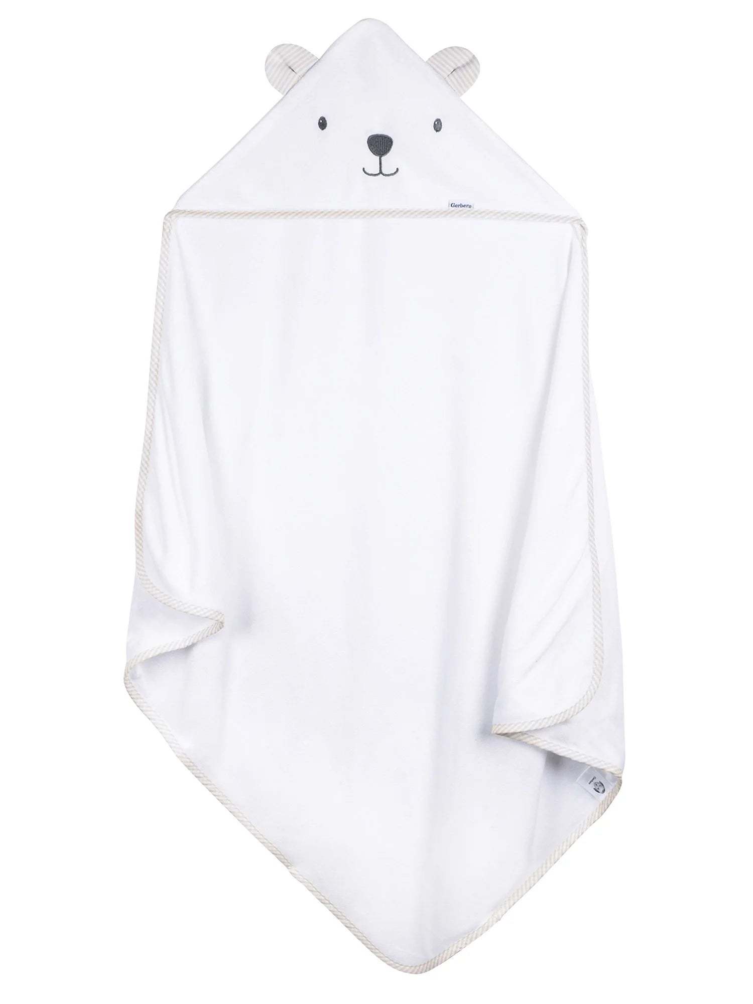 Baby Neutral White Absorbent Hooded Towel, One Size