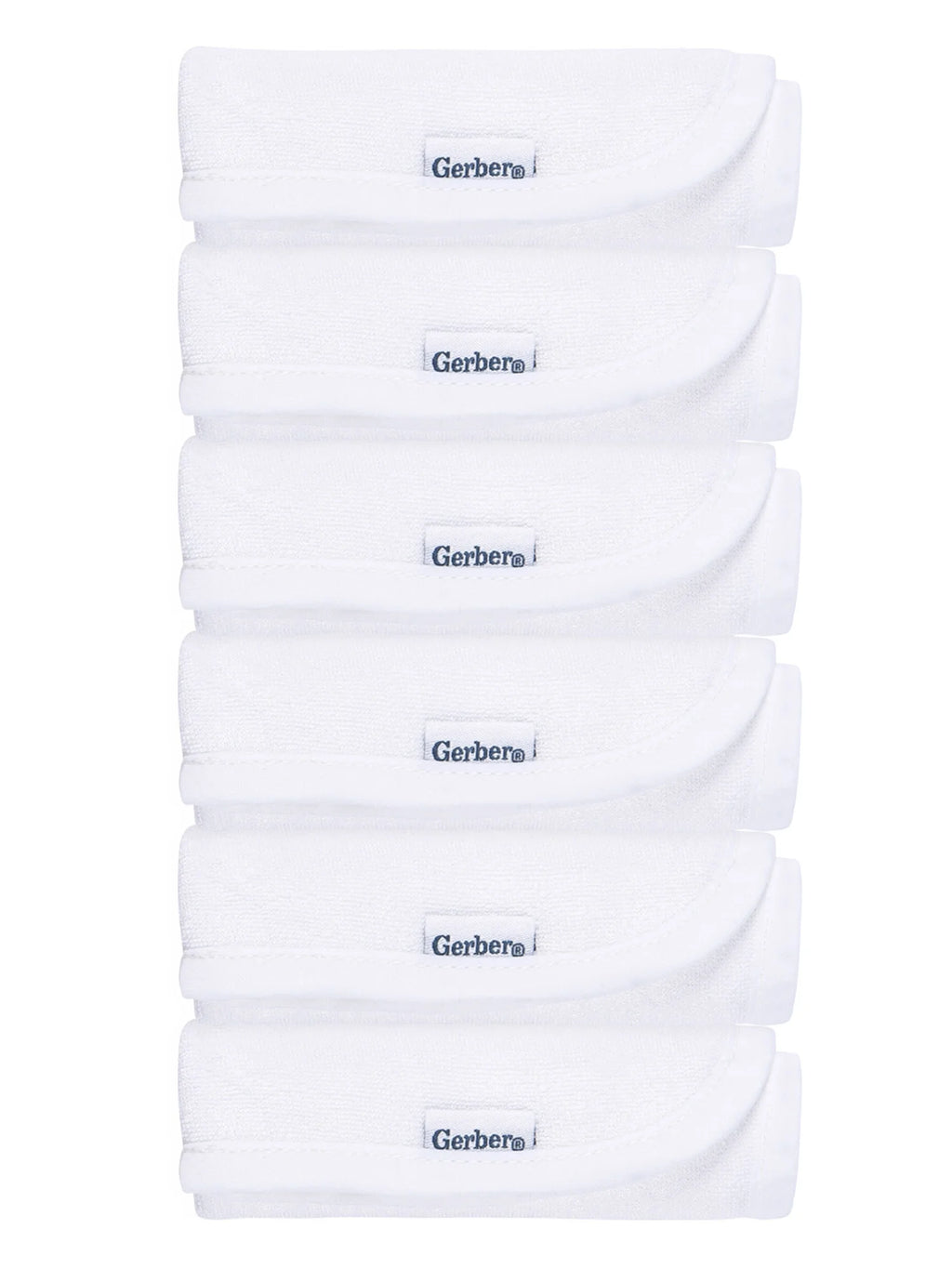 Baby Neutral White Absorbent Knit Terry Washcloth, 6-Pack, One Size